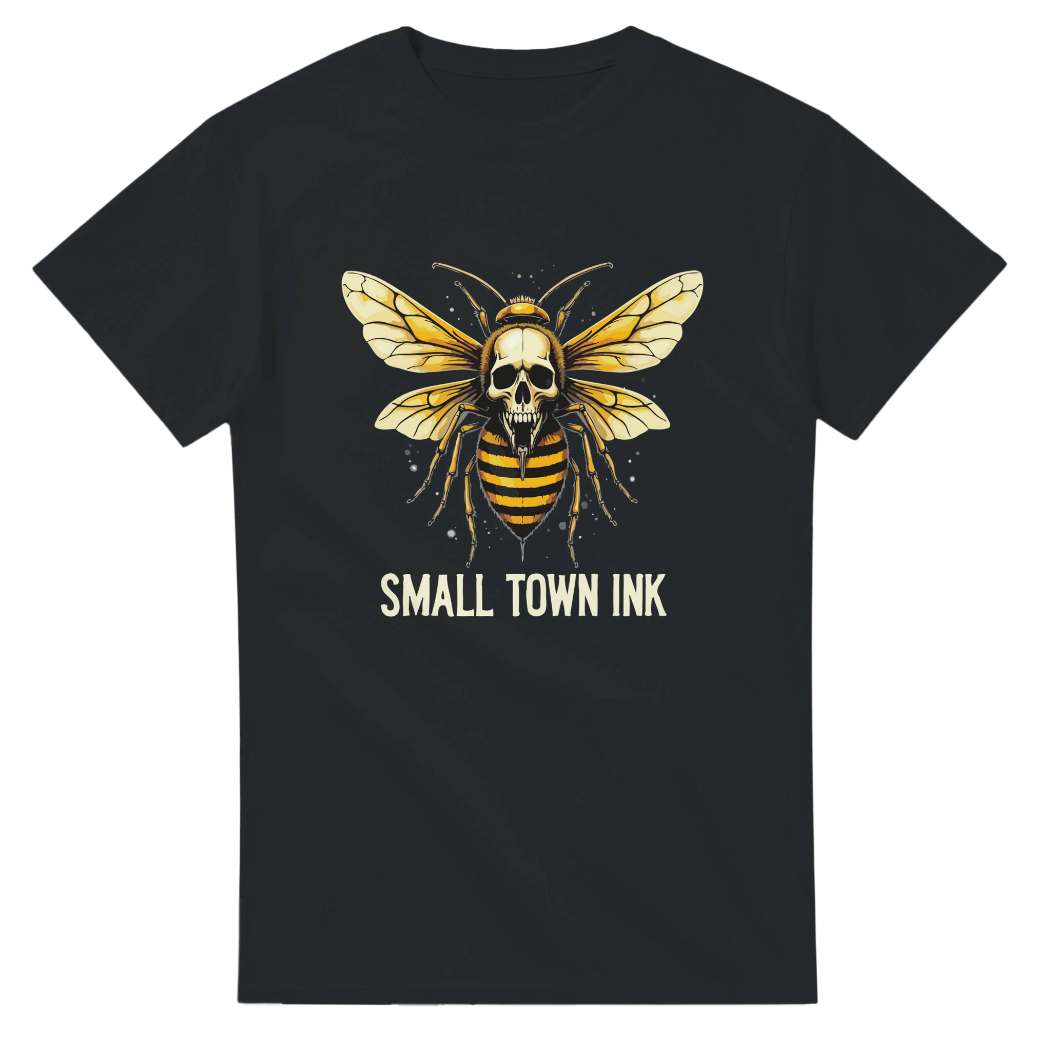 Bee with Skull - Unisex Crewneck T-shirt | Gildan® 5000 - Small Town Ink AZ - bold, fearless design