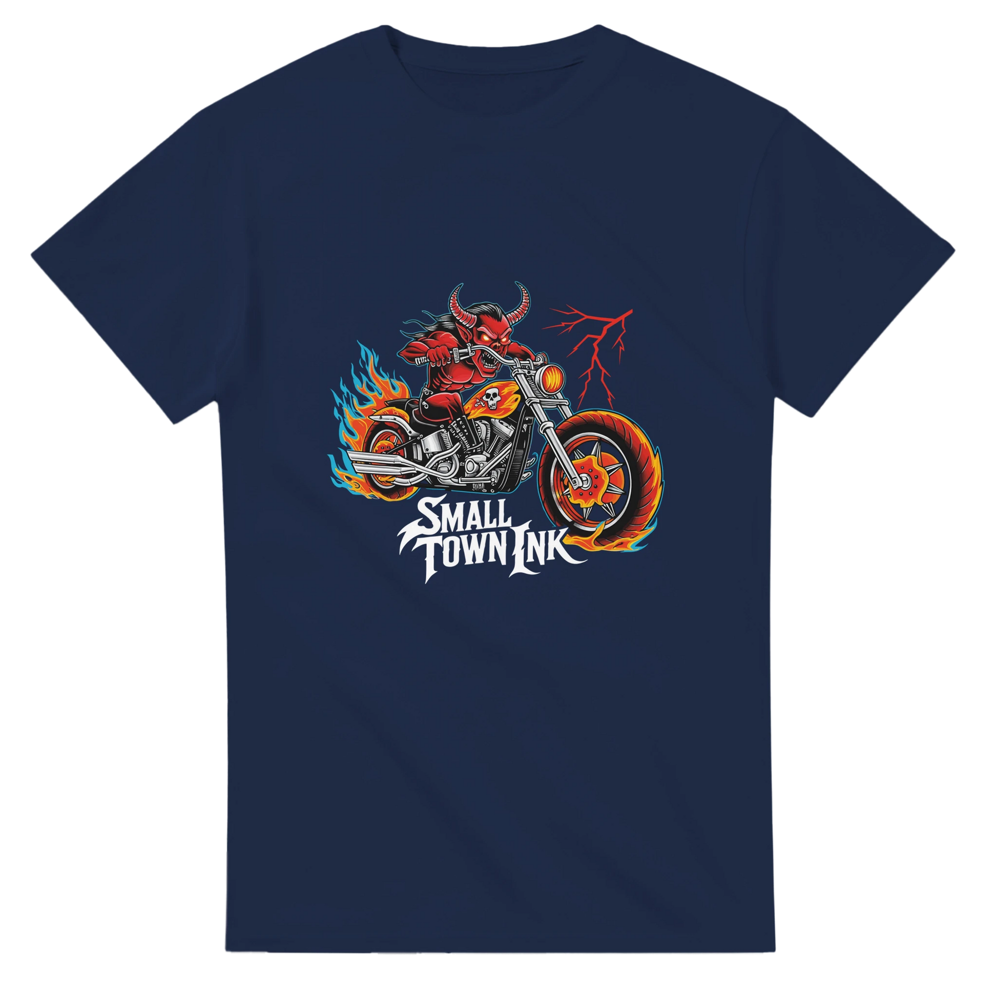 Flame Rider - Unisex Crewneck T-shirt | Gildan® 5000 - Small Town Ink AZ - bold, fearless design