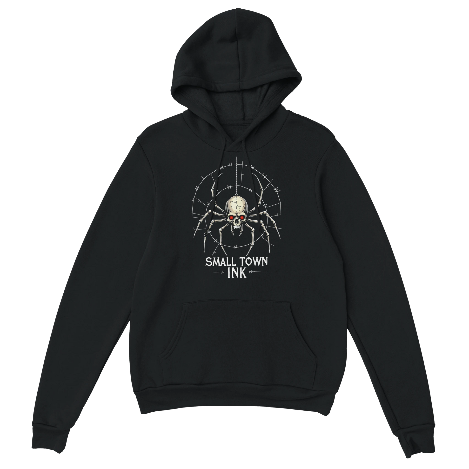 Spider Skull - Heavy Blend Comfort Wear Hoodie - Small Town Ink AZ - bold, fearless design