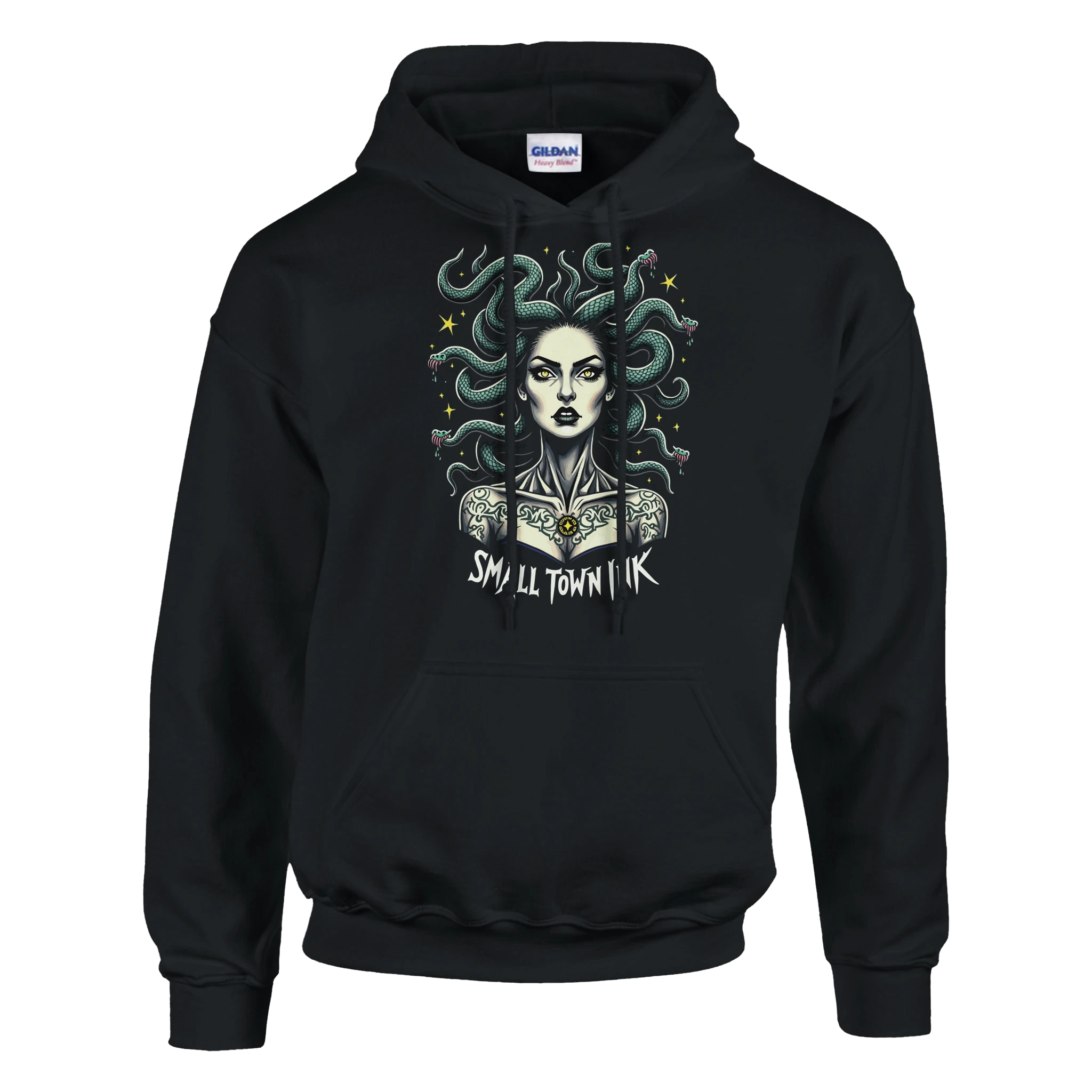 Serpentine Beauty - Heavy Blend Comfort Wear Hoodie - Small Town Ink AZ - bold, fearless design