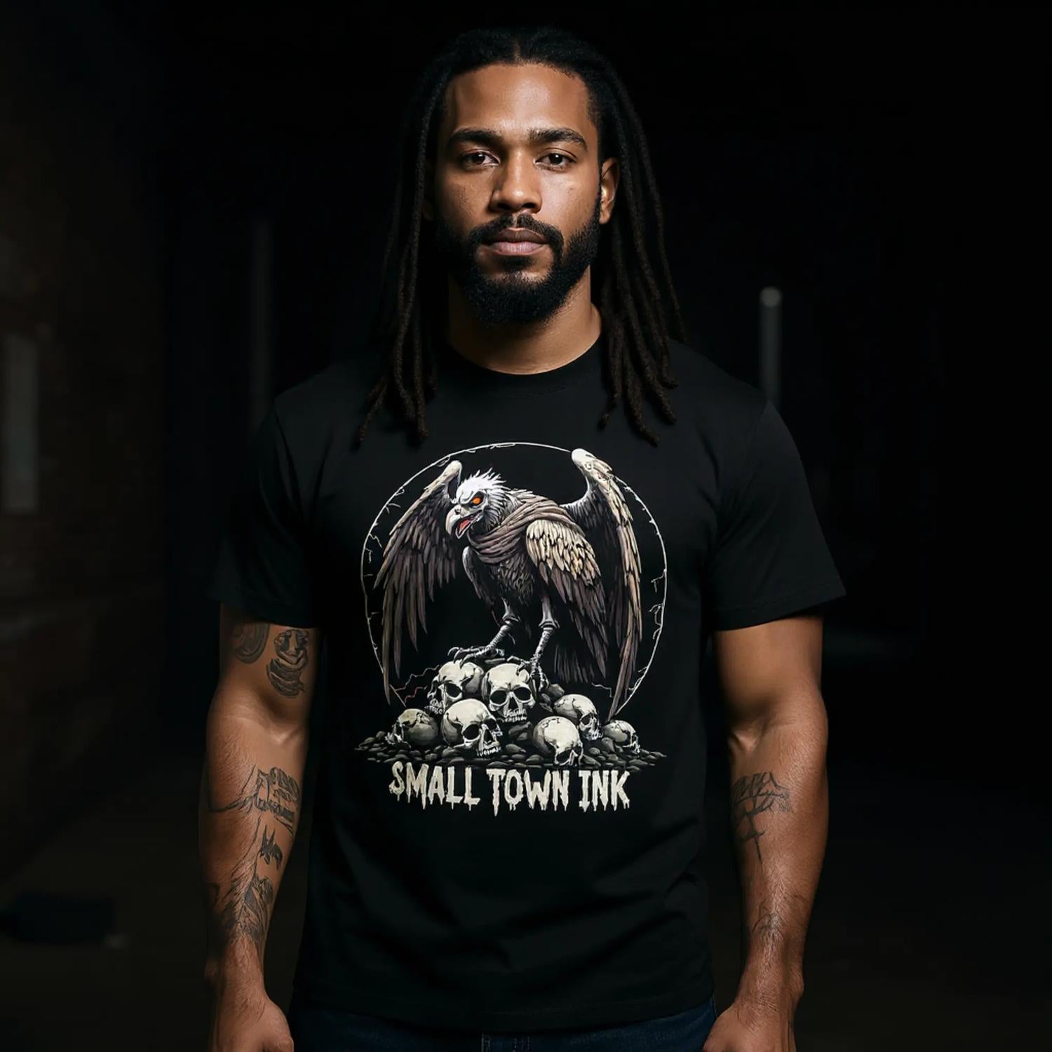 Vulture's Den - Unisex Crewneck T-shirt | Gildan® 5000 - Small Town Ink AZ - bold, fearless design