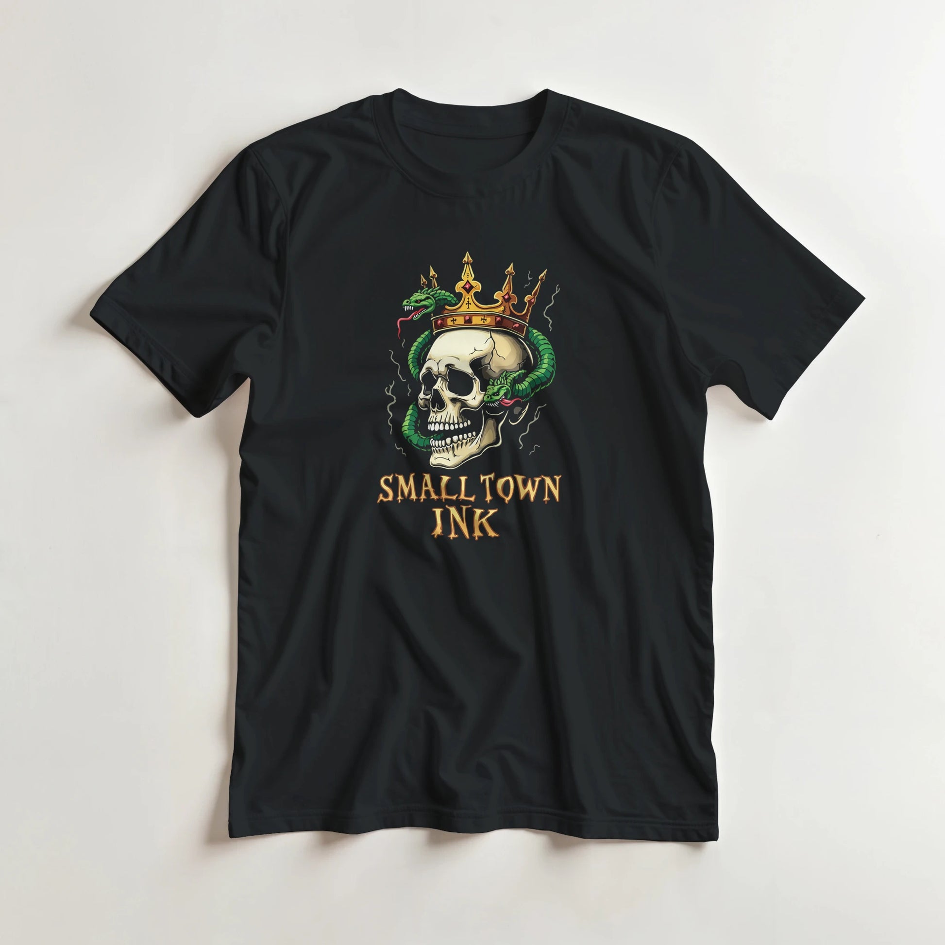 Skull and Quill - Unisex Crewneck T-shirt | Gildan® 5000 - Small Town Ink AZ - bold, fearless design