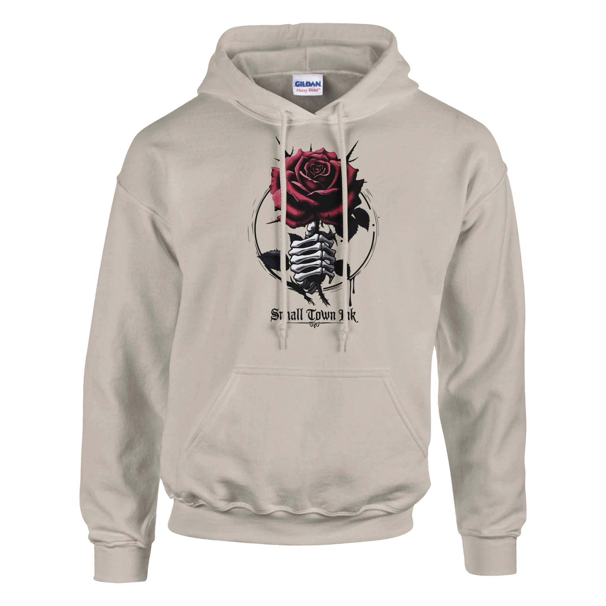 Skeleton Rose - Heavy Blend Comfort Wear - Small Town Ink AZ - bold, fearless design