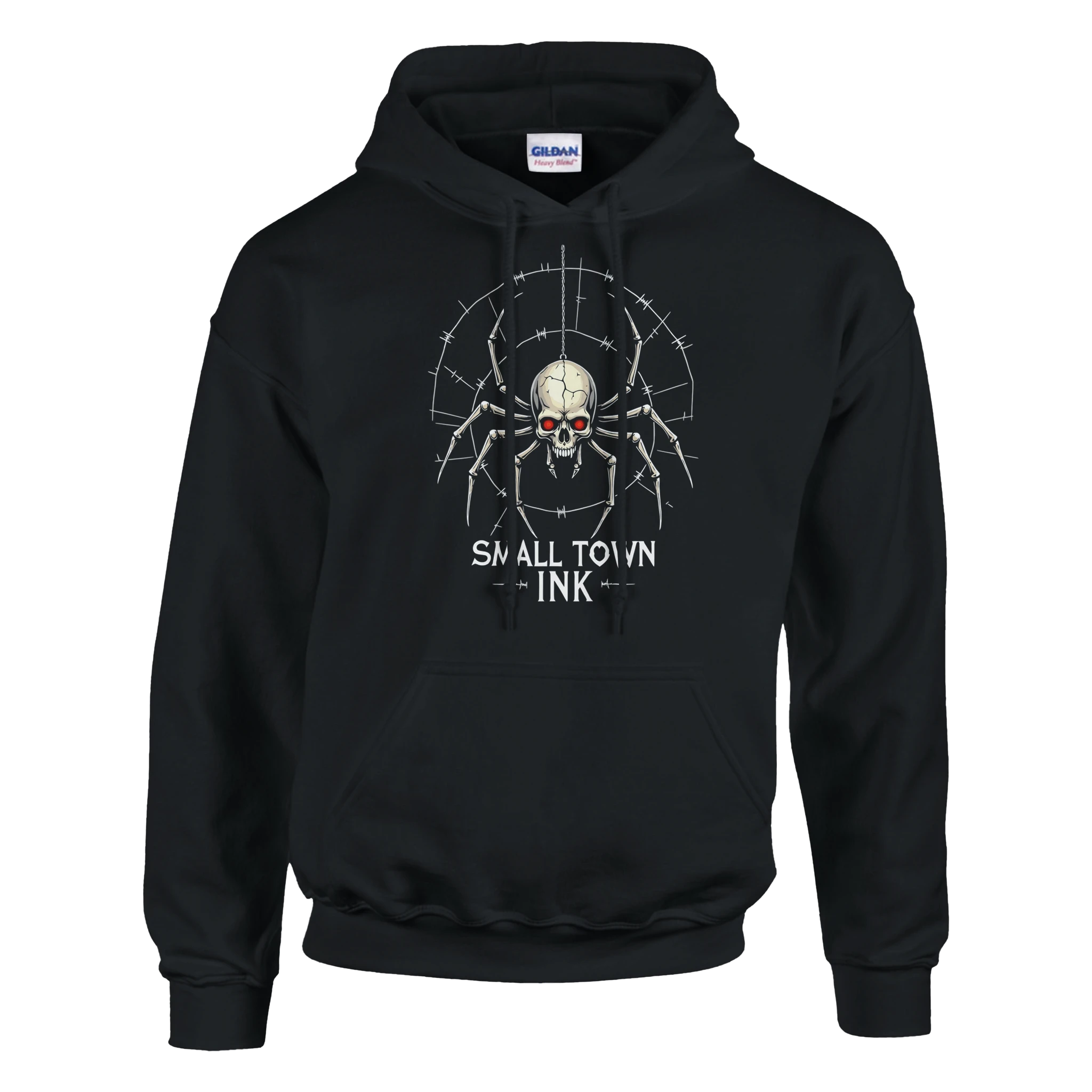 Spider Skull - Heavy Blend Comfort Wear Hoodie - Small Town Ink AZ - bold, fearless design