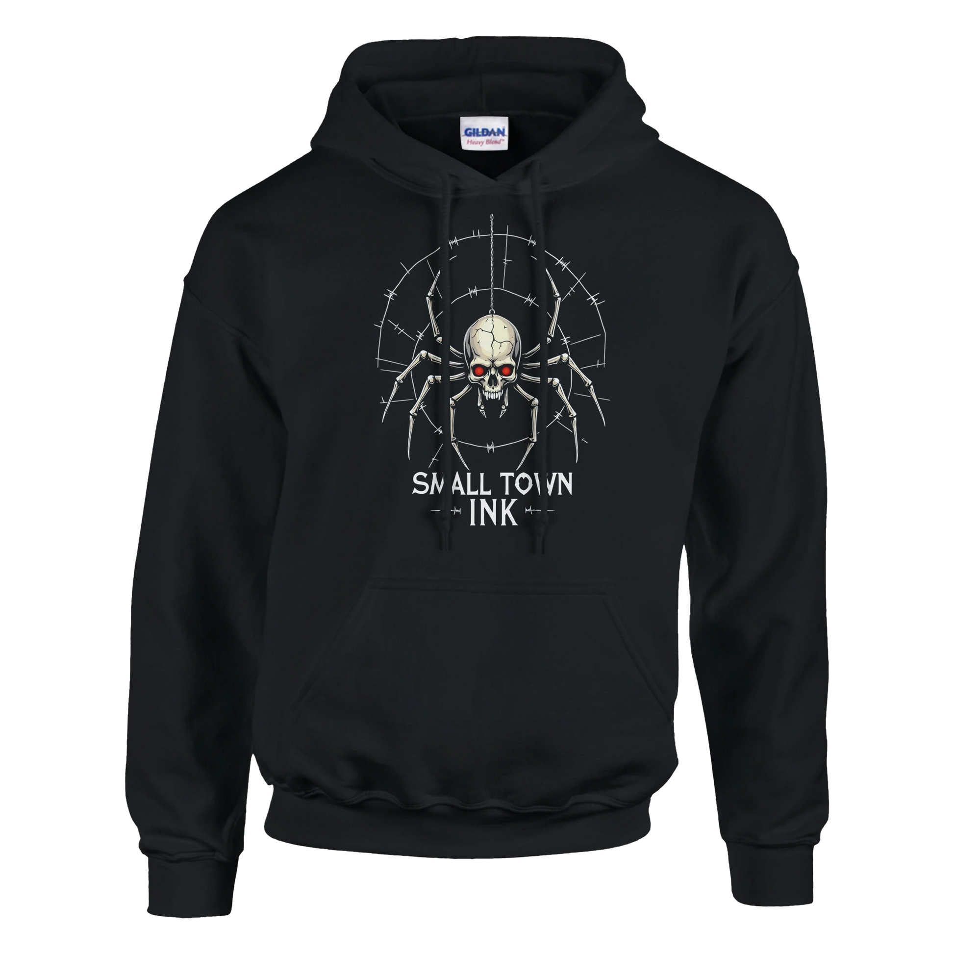 Spider Skull - Heavy Blend Comfort Wear Hoodie - Small Town Ink AZ - bold, fearless design