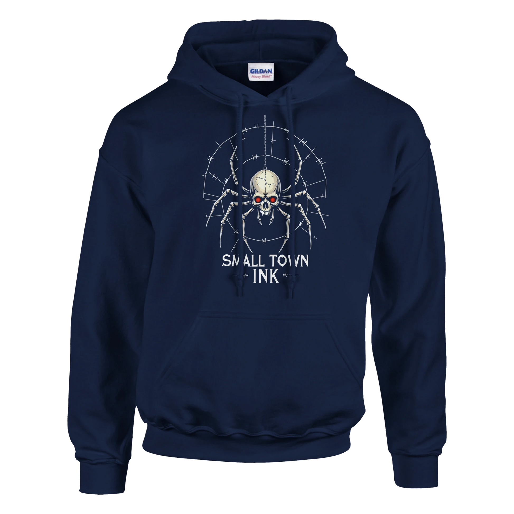 Spider Skull - Heavy Blend Comfort Wear Hoodie - Small Town Ink AZ - bold, fearless design