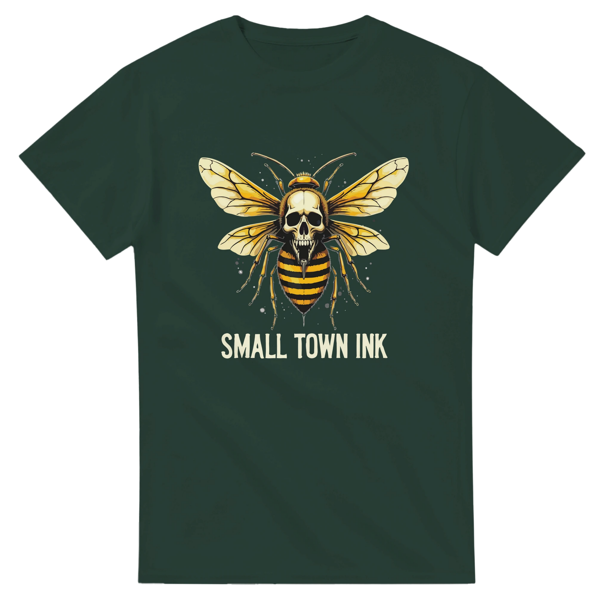 Bee with Skull - Unisex Crewneck T-shirt | Gildan® 5000 - Small Town Ink AZ - bold, fearless design