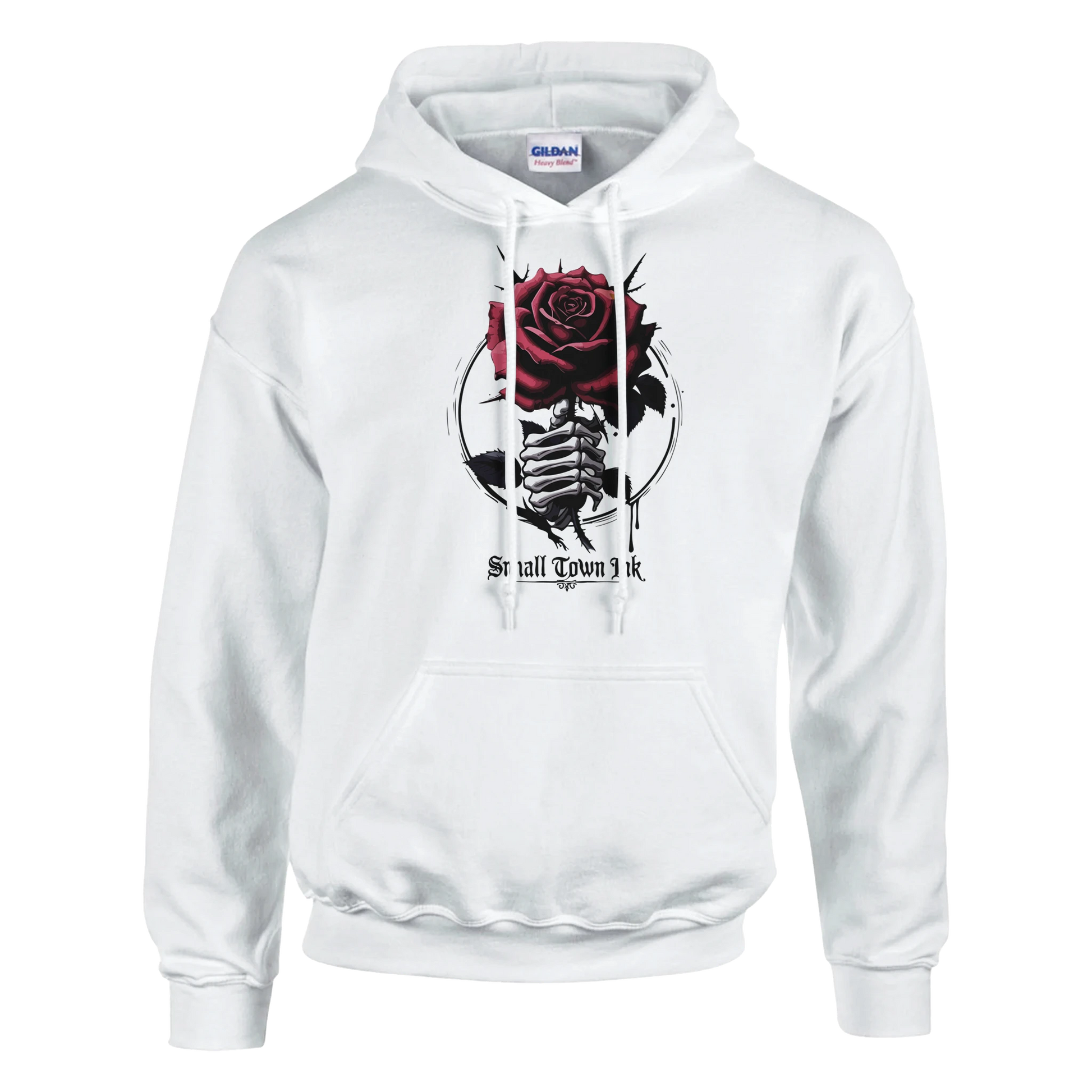 Skeleton Rose - Heavy Blend Comfort Wear - Small Town Ink AZ - bold, fearless design