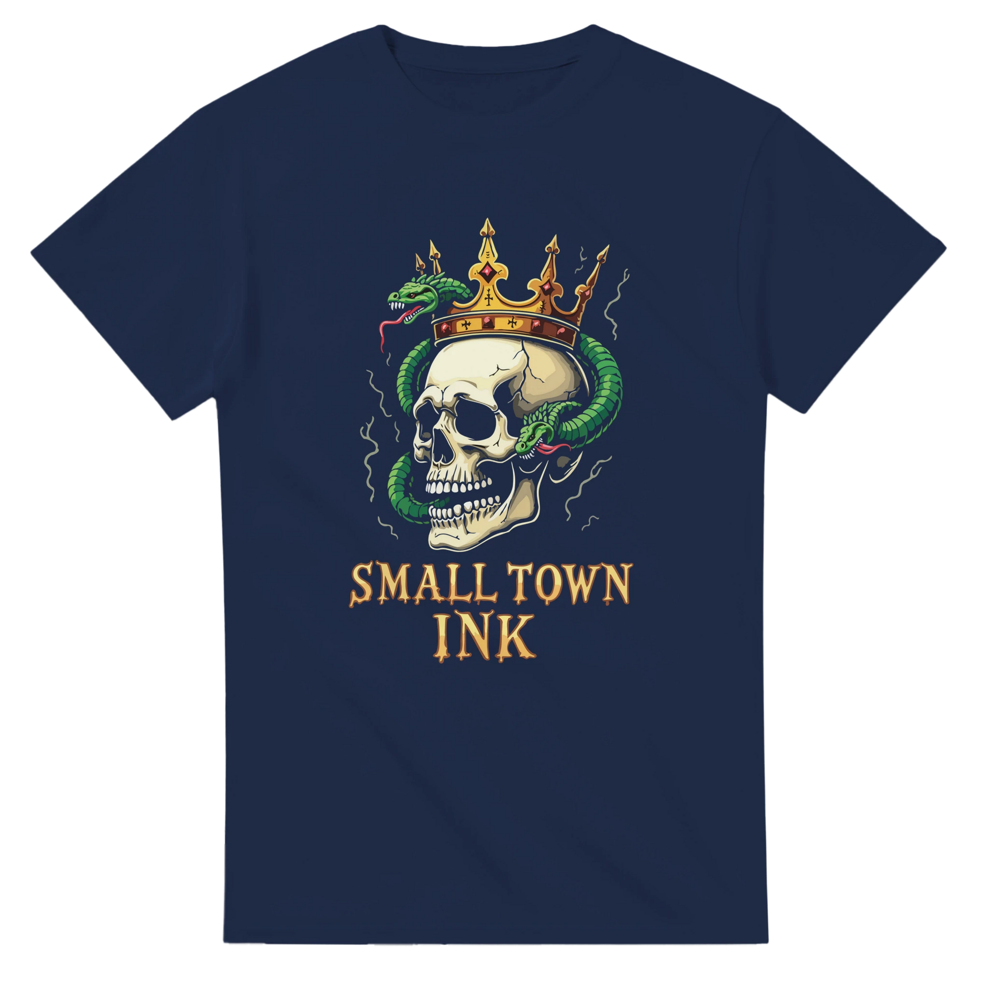 Skull and Quill - Unisex Crewneck T-shirt | Gildan® 5000 - Small Town Ink AZ - bold, fearless design