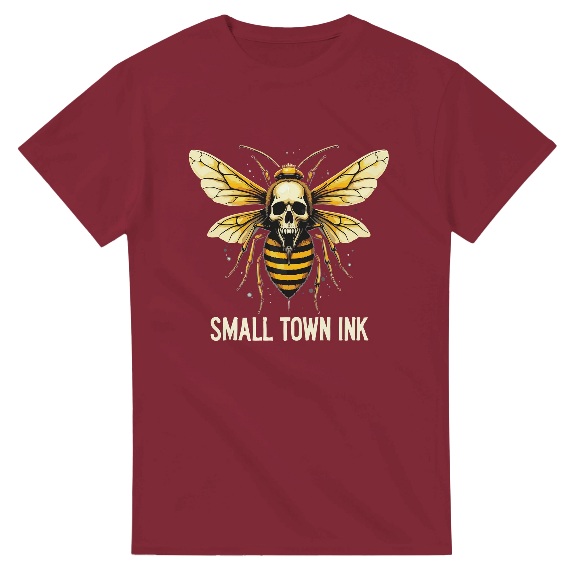 Bee with Skull - Unisex Crewneck T-shirt | Gildan® 5000 - Small Town Ink AZ - bold, fearless design