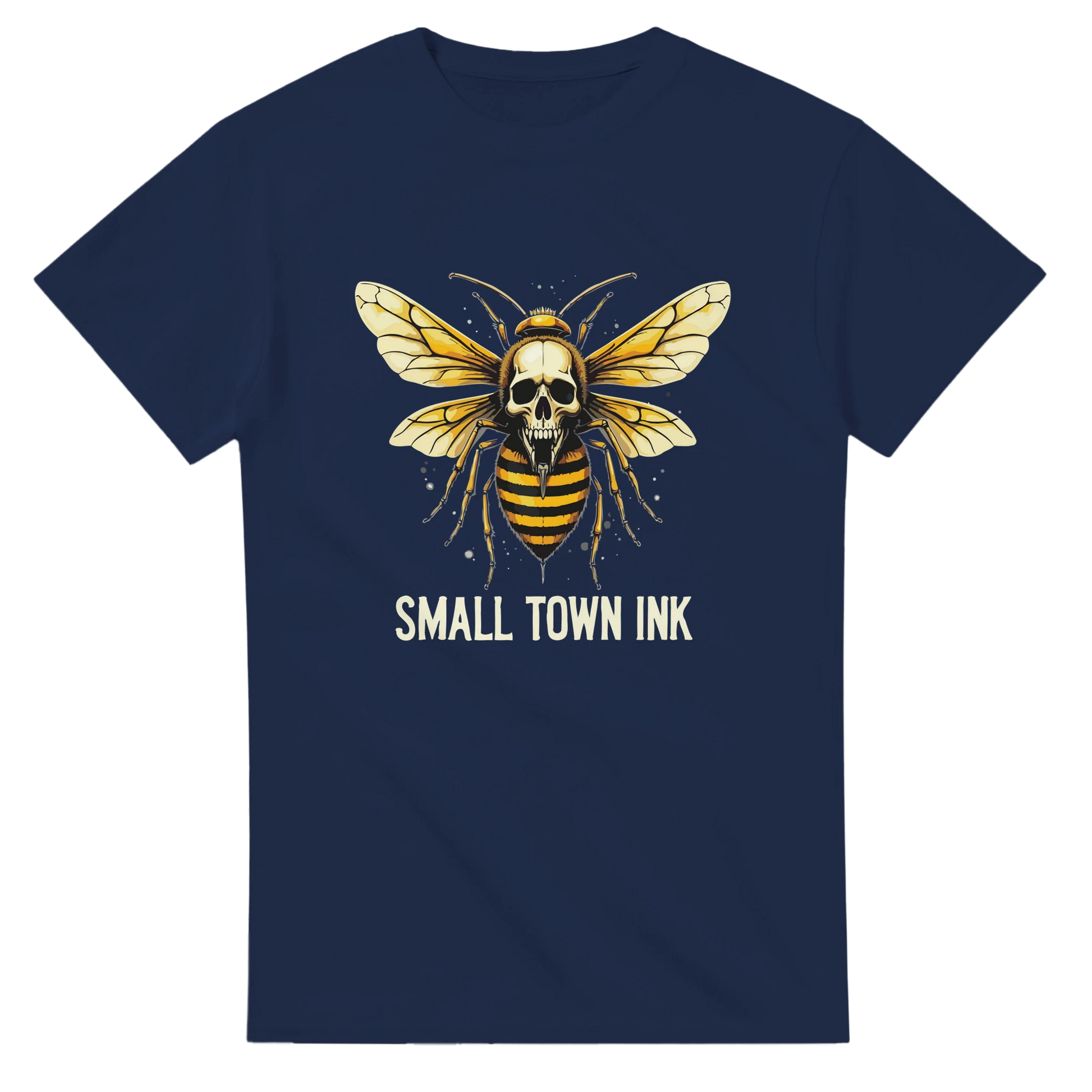 Bee with Skull - Unisex Crewneck T-shirt | Gildan® 5000 - Small Town Ink AZ - bold, fearless design