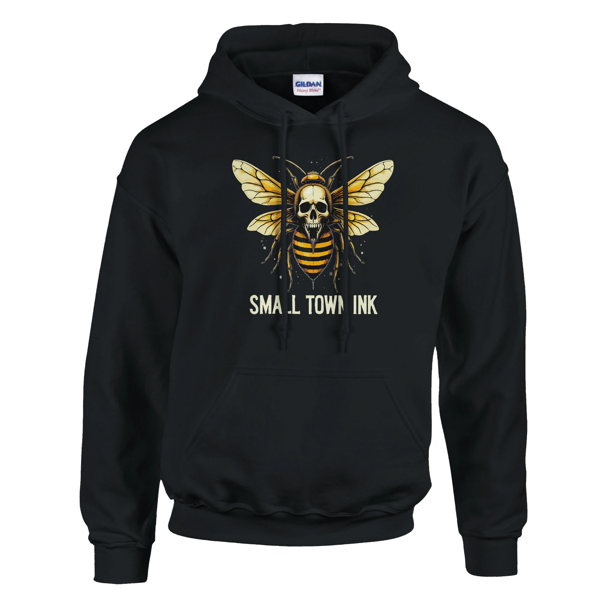 Bee with Skull - Heavy Blend Comfort Wear Hoodie - Small Town Ink AZ - bold, fearless design