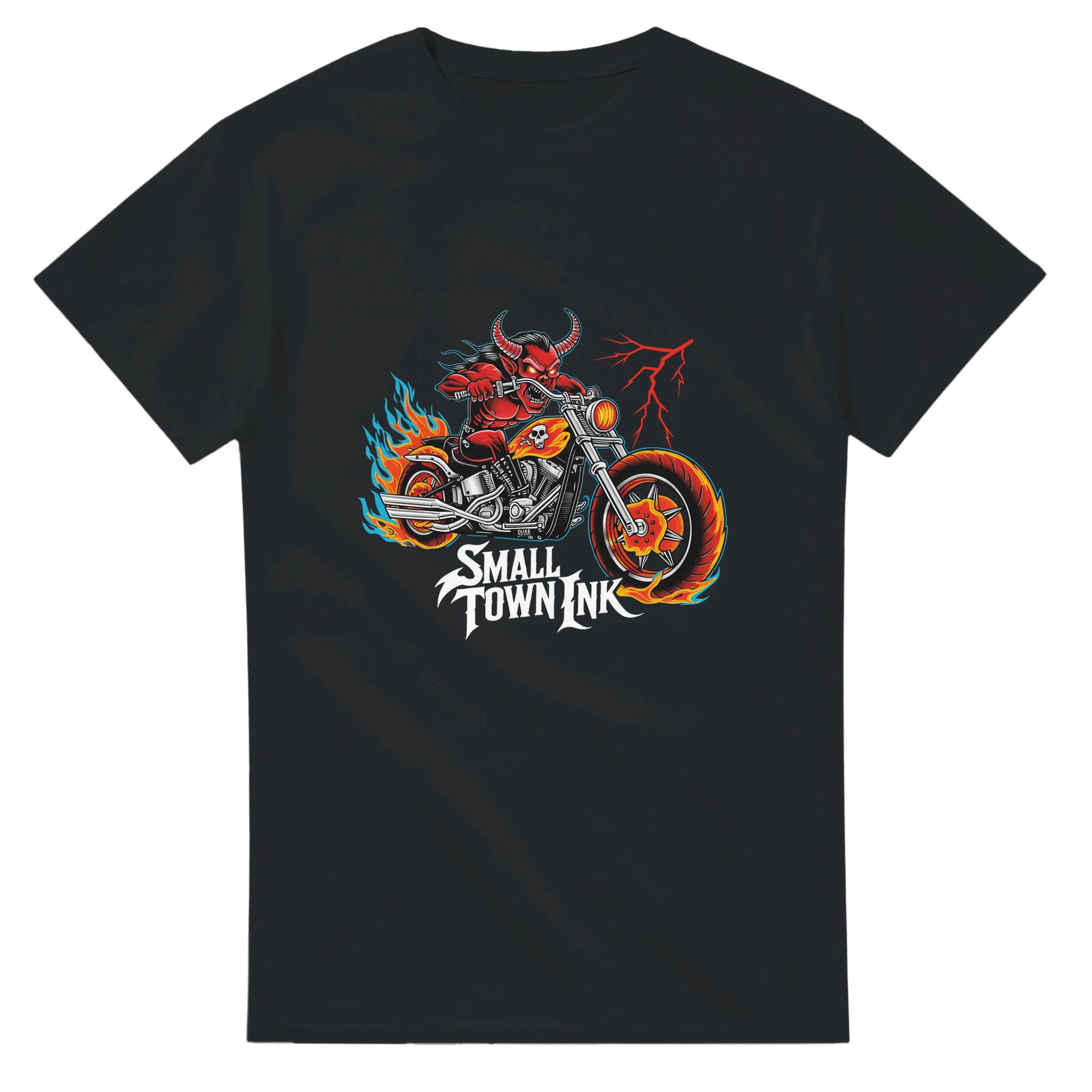 Flame Rider - Unisex Crewneck T-shirt | Gildan® 5000 - Small Town Ink AZ - bold, fearless design