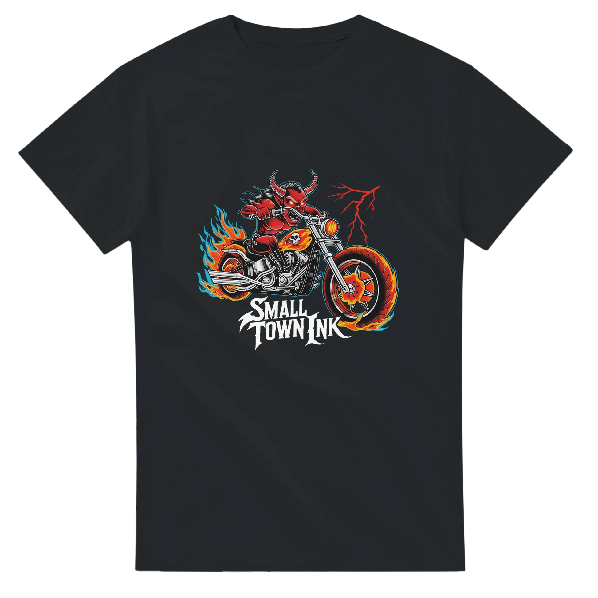 Flame Rider - Unisex Crewneck T-shirt | Gildan® 5000 - Small Town Ink AZ - bold, fearless design