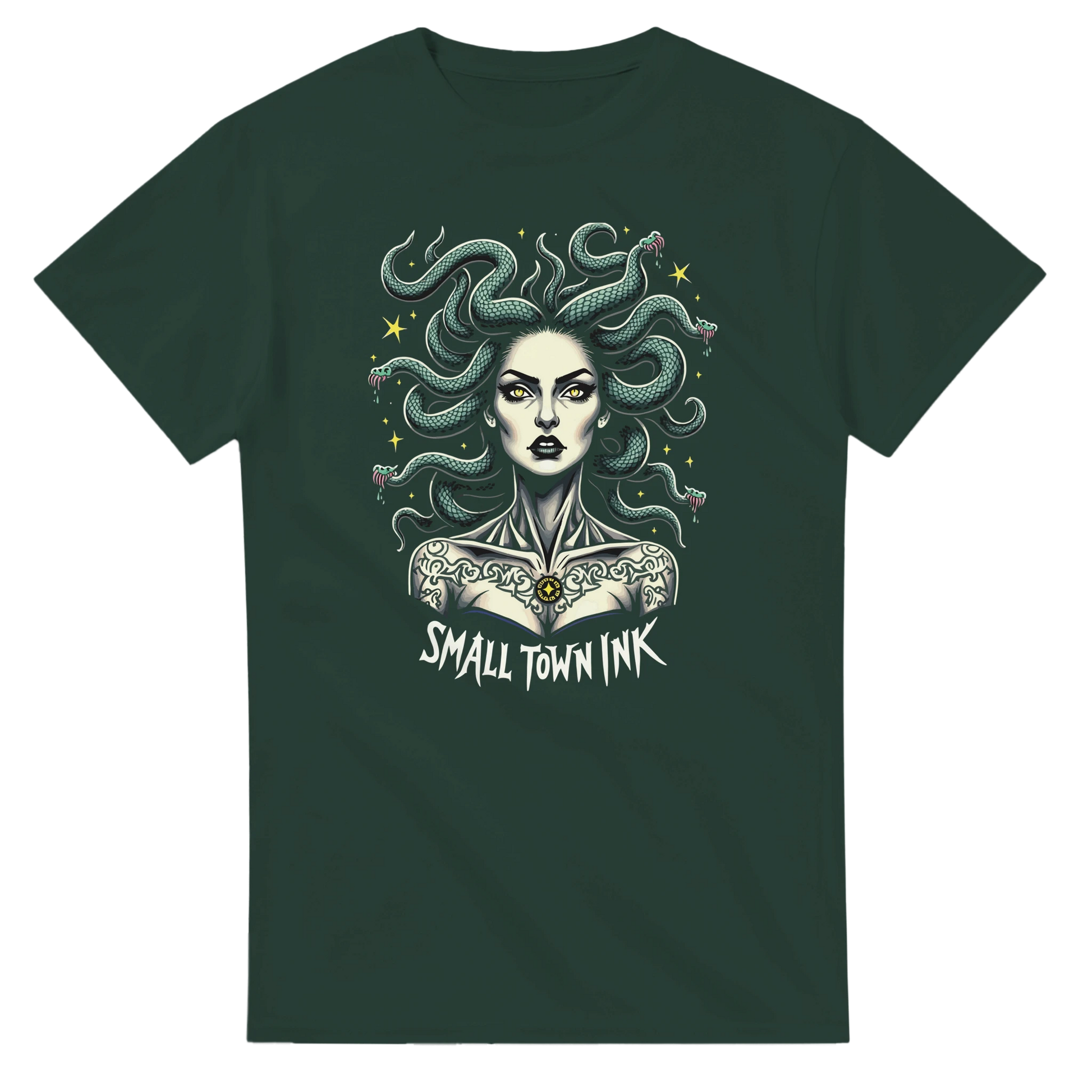 Serpentine Beauty - Unisex Crewneck T-shirt | Gildan® 5000 - Small Town Ink AZ - bold, fearless design