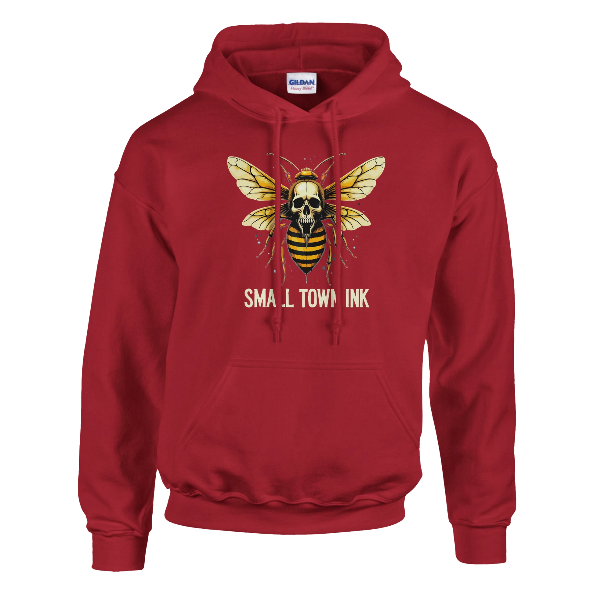 Bee with Skull - Heavy Blend Comfort Wear Hoodie - Small Town Ink AZ - bold, fearless design