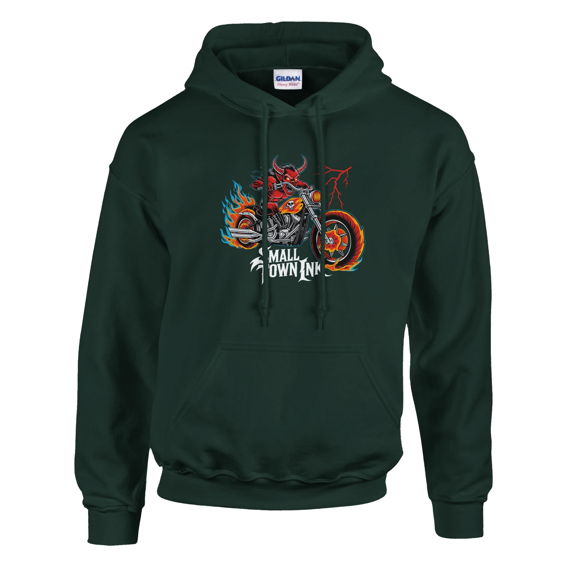 Flame Rider - Heavy Blend Comfort Wear Hoodie - Small Town Ink AZ - bold, fearless design