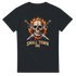 Skull with Flames - Unisex Crewneck T-shirt | Gildan® 5000 - Small Town Ink AZ - bold, fearless design