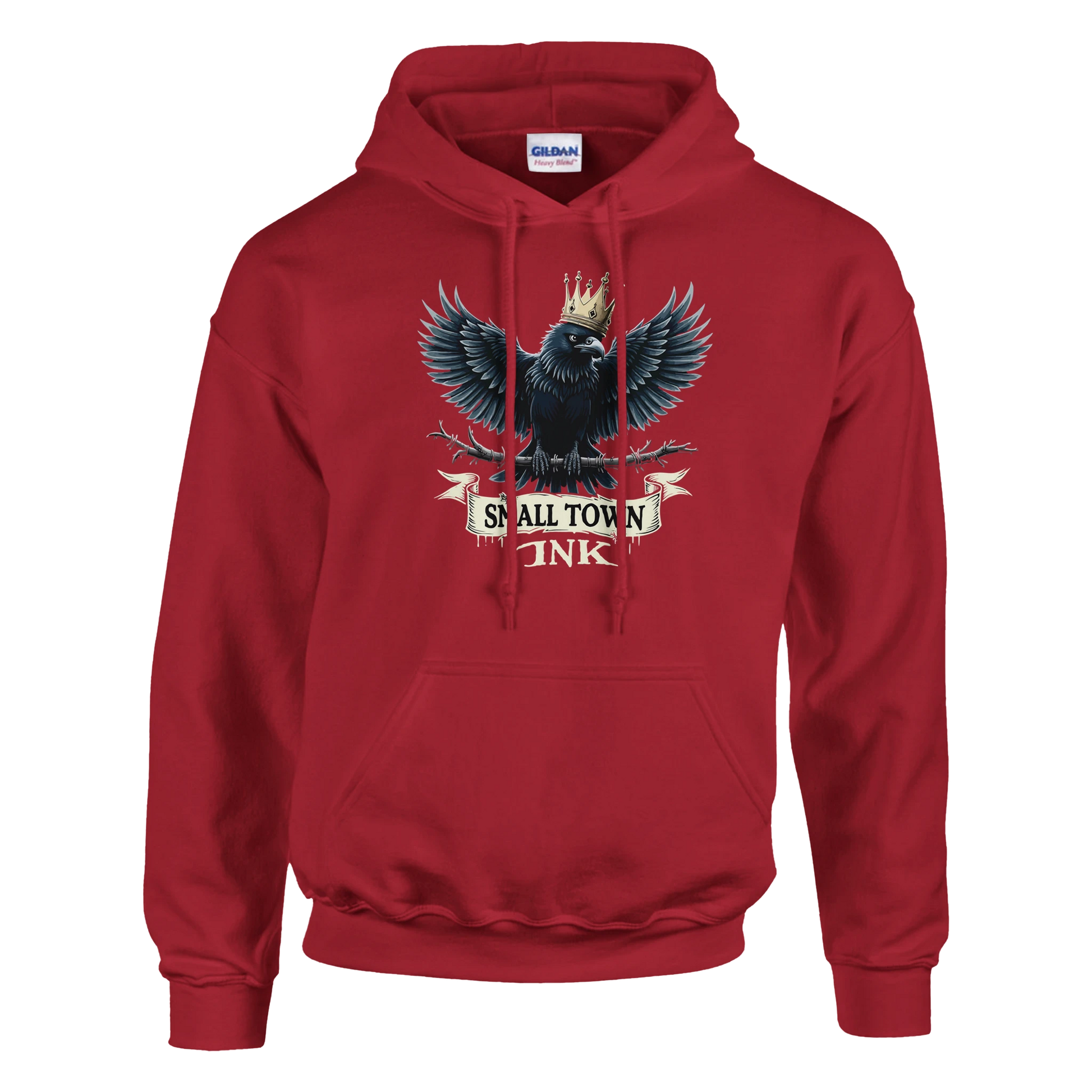 Raven's Crown - Heavy Blend Comfort Wear Hoodie - Small Town Ink AZ - bold, fearless design