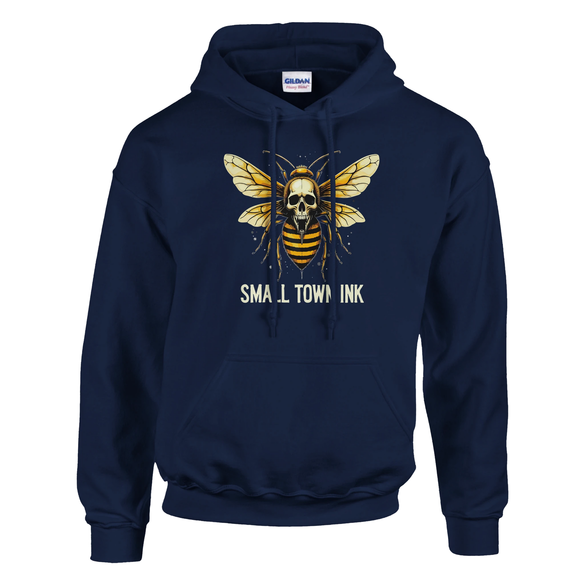 Bee with Skull - Heavy Blend Comfort Wear Hoodie - Small Town Ink AZ - bold, fearless design