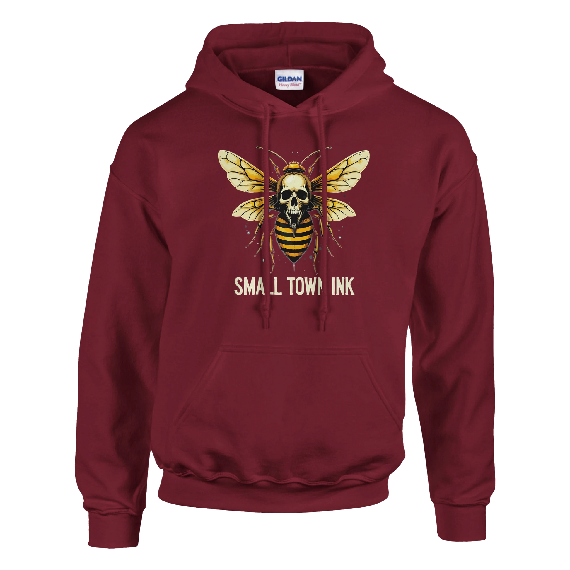 Bee with Skull - Heavy Blend Comfort Wear Hoodie - Small Town Ink AZ - bold, fearless design