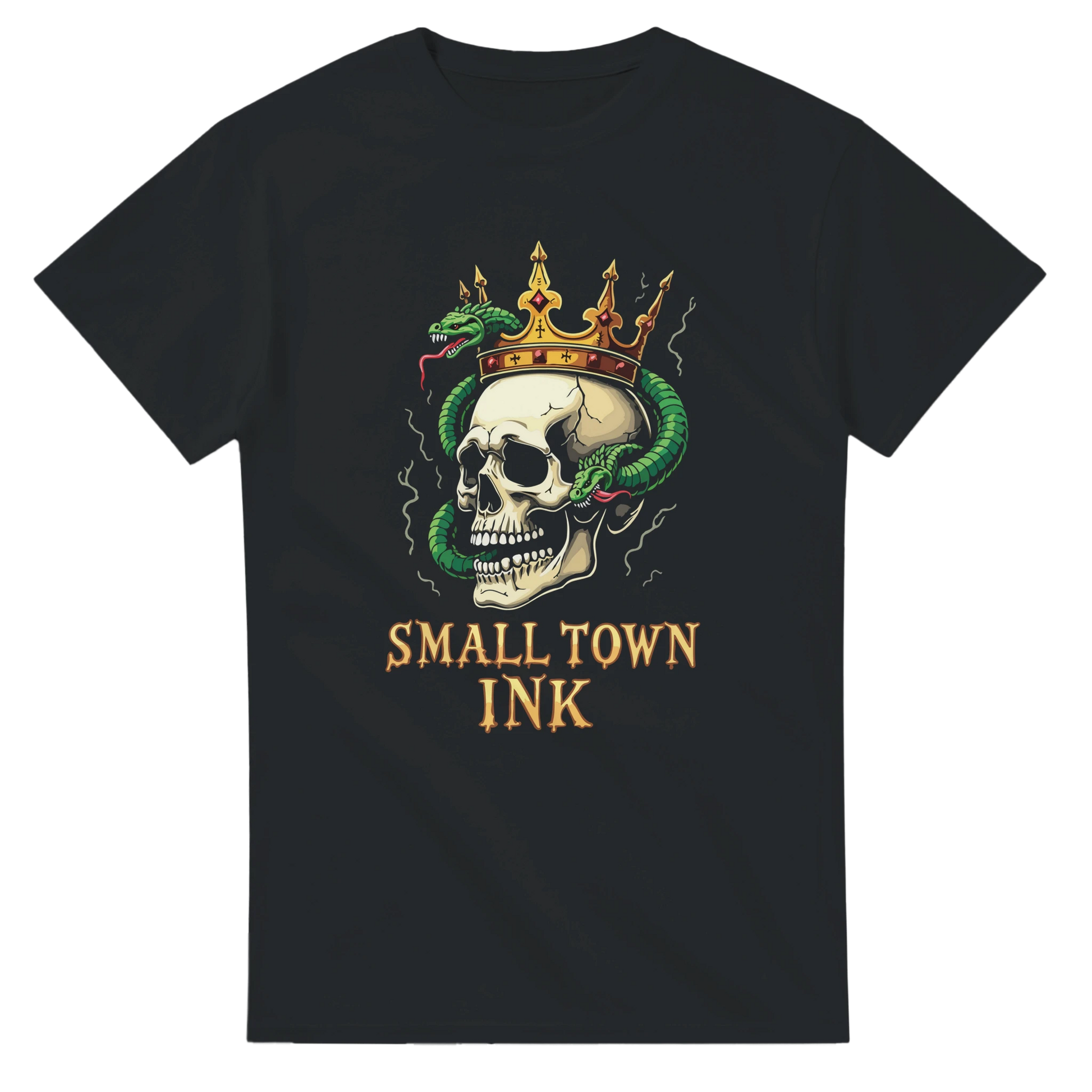 Skull and Quill - Unisex Crewneck T-shirt | Gildan® 5000 - Small Town Ink AZ - bold, fearless design