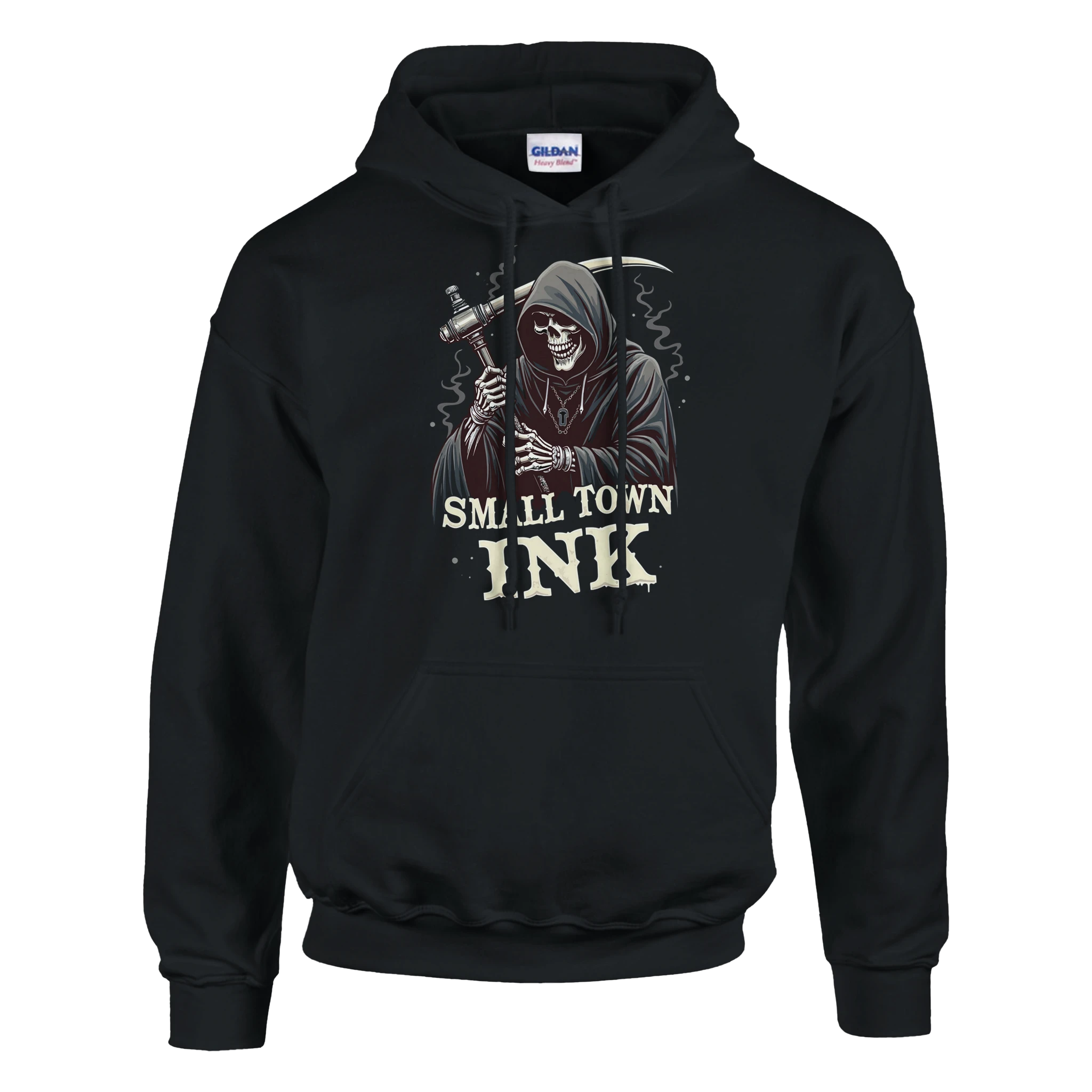 Reaper's Ink - Heavy Blend Comfort Wear Hoodie - Small Town Ink AZ - bold, fearless design