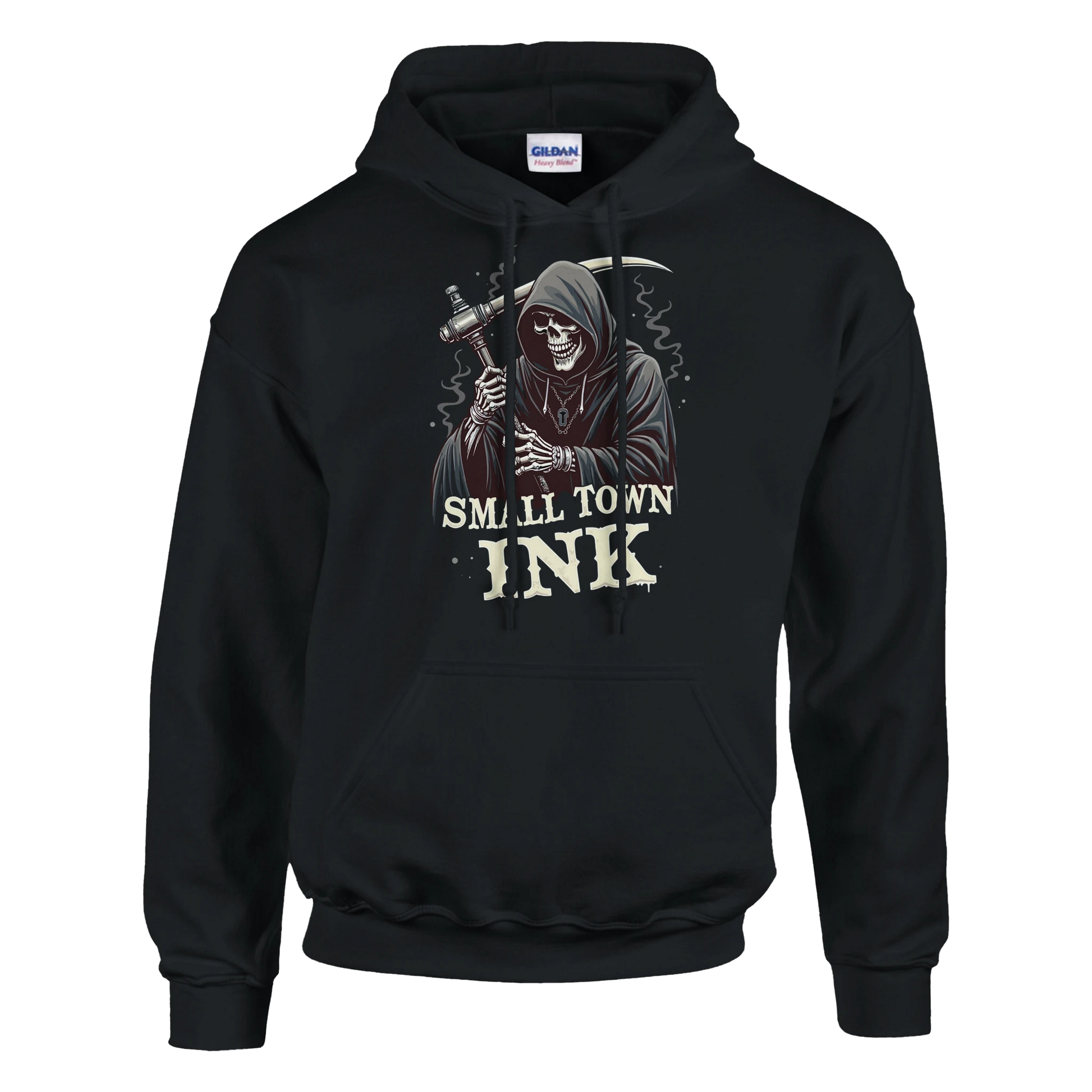 Reaper's Ink - Heavy Blend Comfort Wear Hoodie - Small Town Ink AZ - bold, fearless design