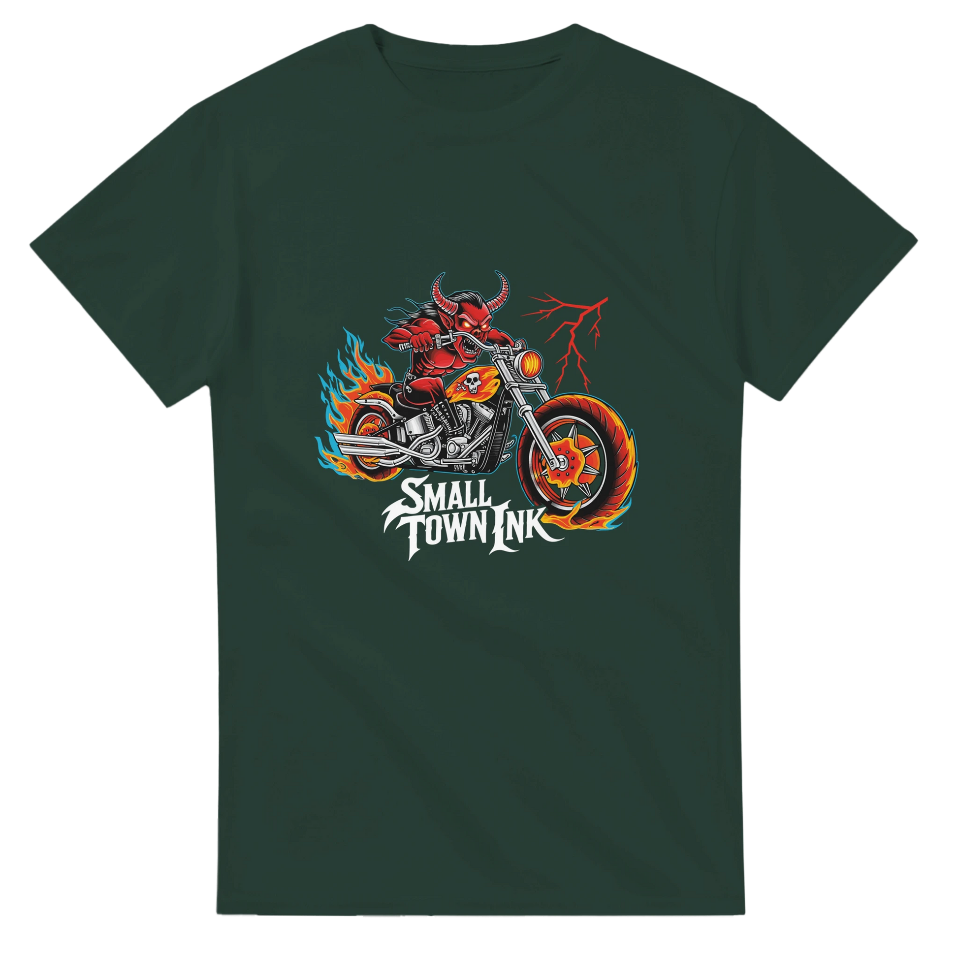 Flame Rider - Unisex Crewneck T-shirt | Gildan® 5000 - Small Town Ink AZ - bold, fearless design