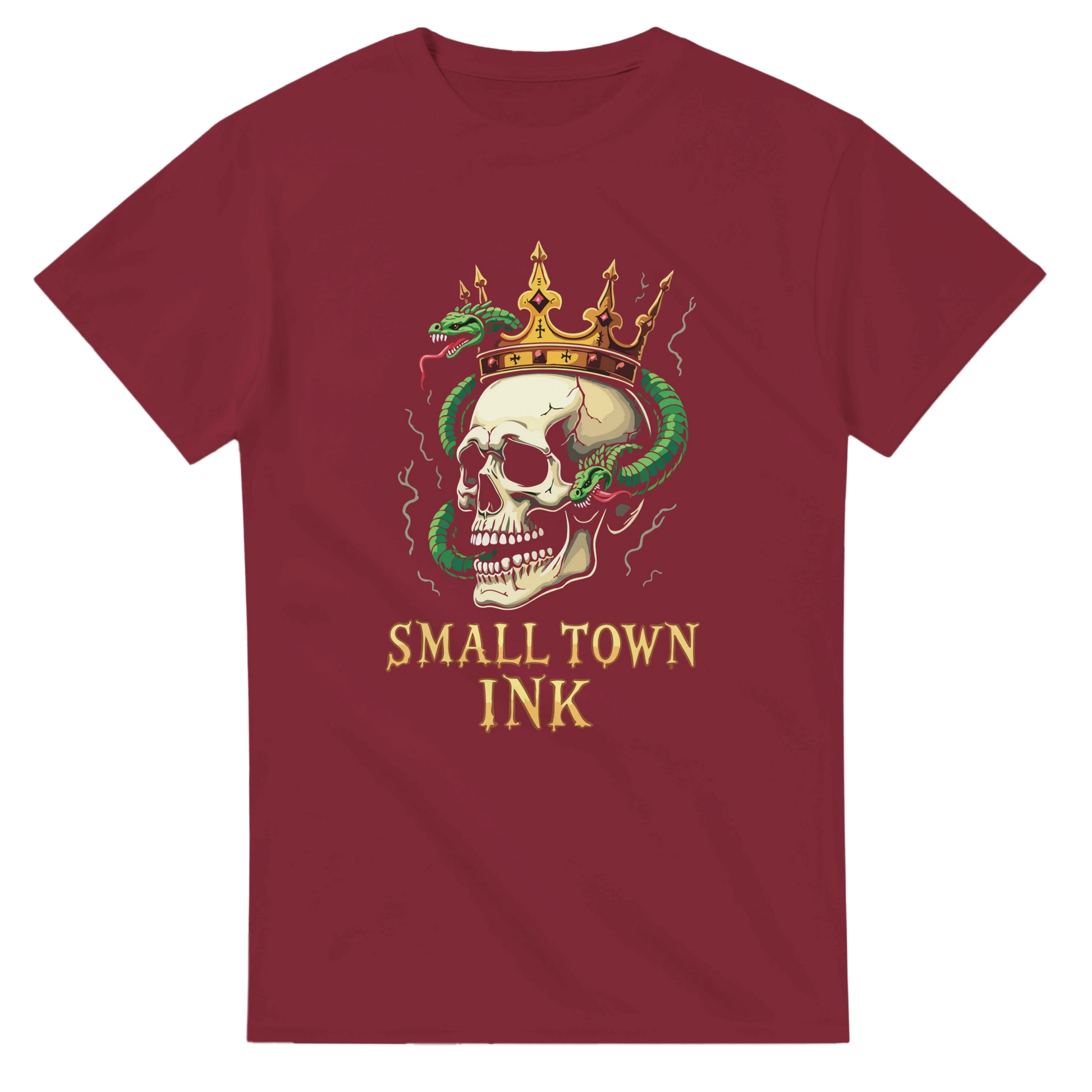 Skull and Quill - Unisex Crewneck T-shirt | Gildan® 5000 - Small Town Ink AZ - bold, fearless design