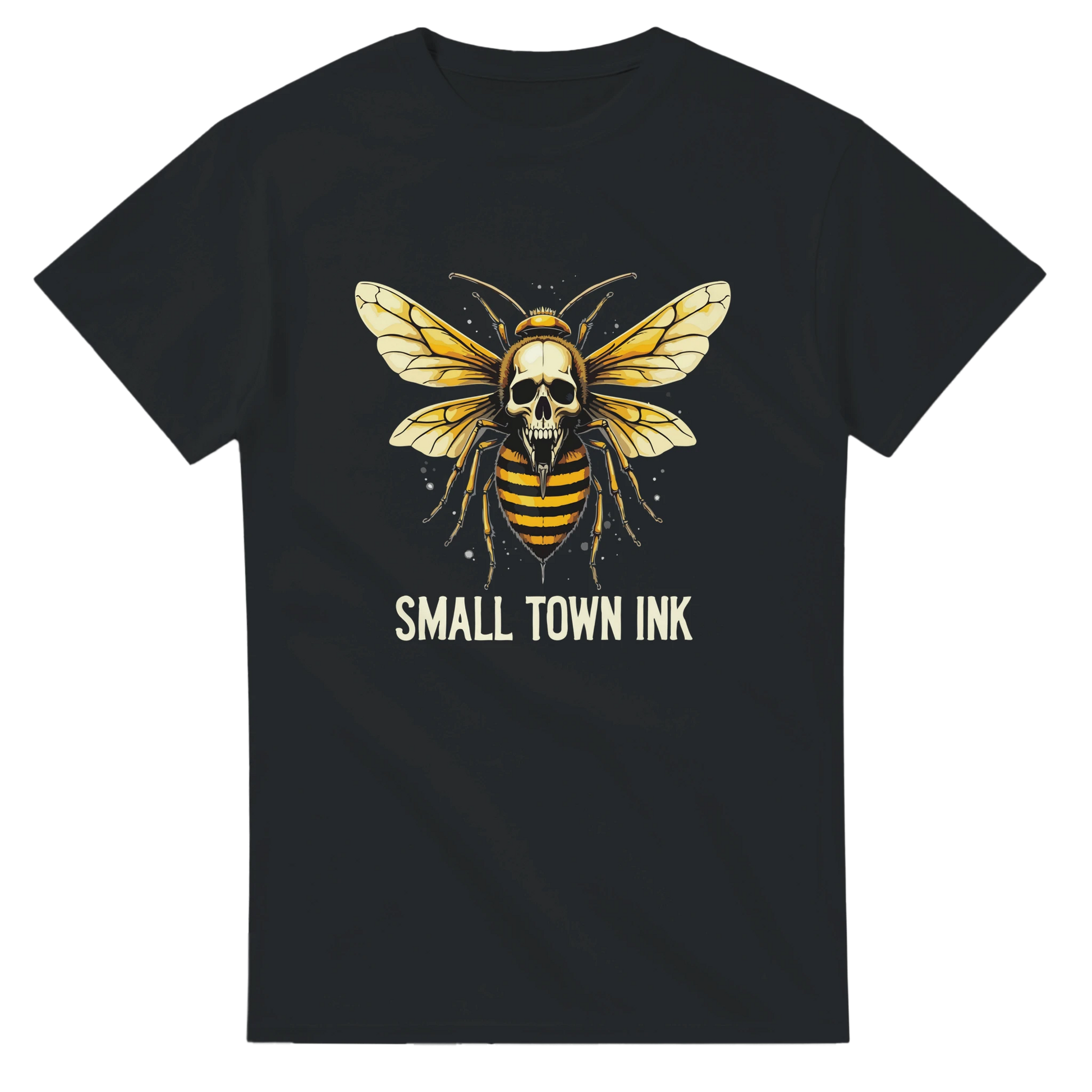 Bee with Skull - Unisex Crewneck T-shirt | Gildan® 5000 - Small Town Ink AZ - bold, fearless design