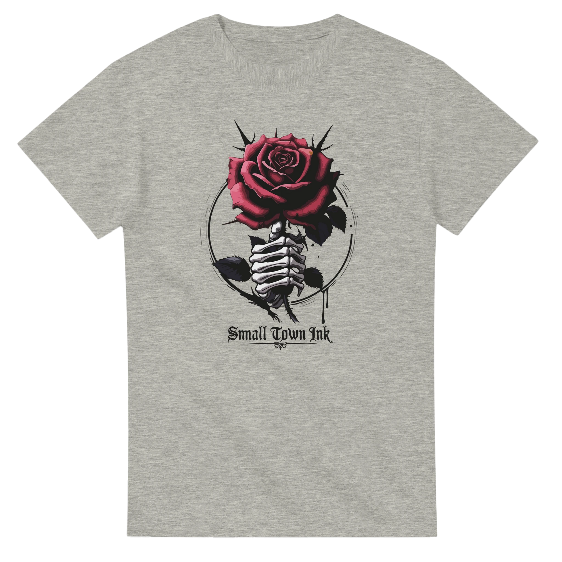 Skeleton Rose - Unisex Crewneck T-shirt | Gildan® 5000 - Small Town Ink AZ - bold, fearless design