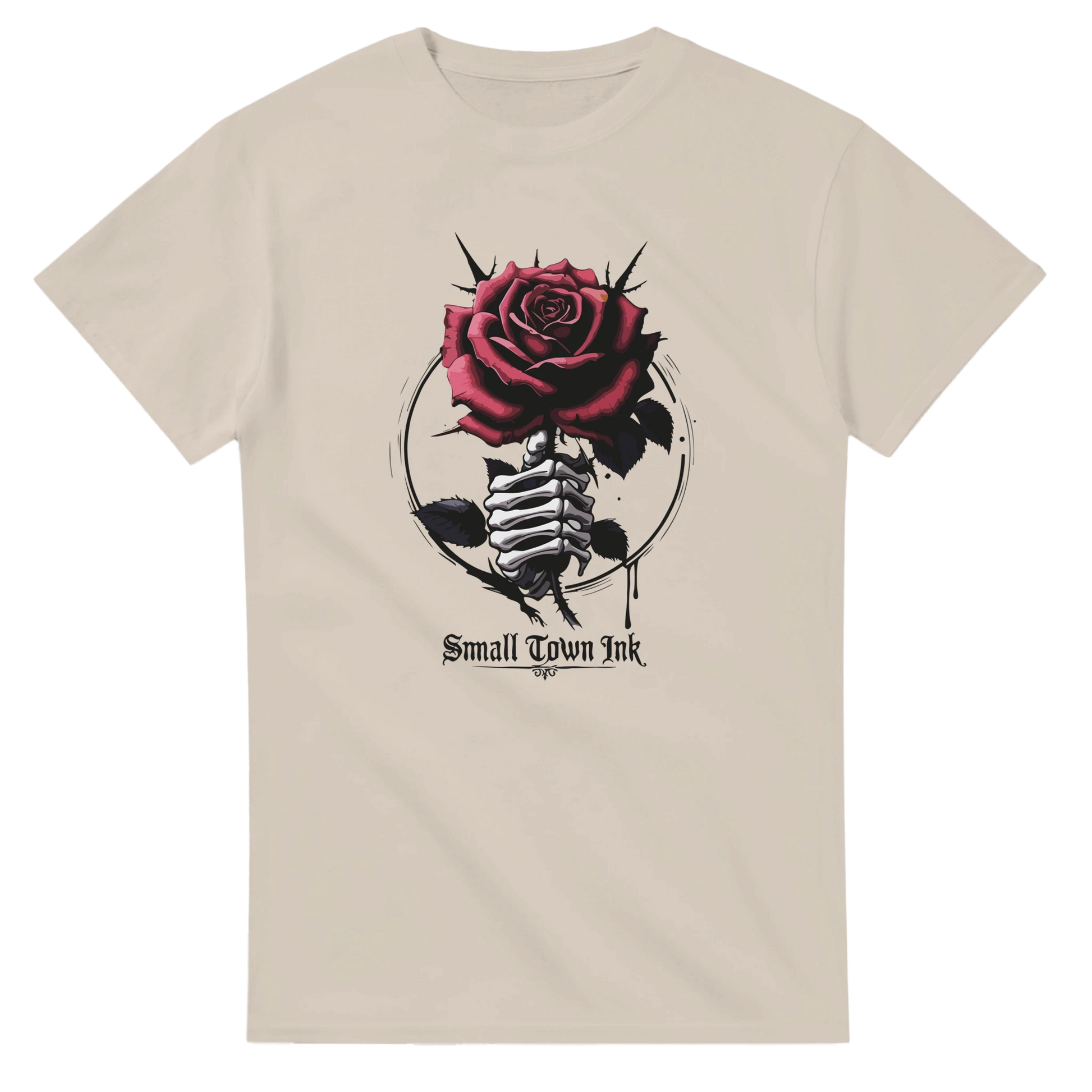Skeleton Rose - Unisex Crewneck T-shirt | Gildan® 5000 - Small Town Ink AZ - bold, fearless design