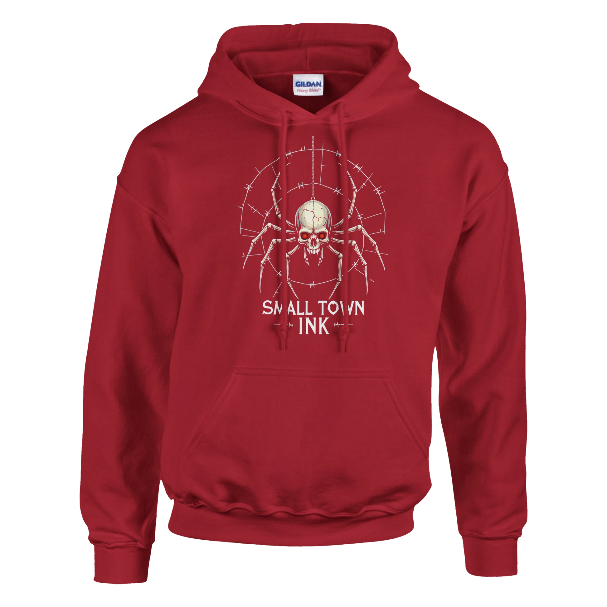 Spider Skull - Heavy Blend Comfort Wear Hoodie - Small Town Ink AZ - bold, fearless design
