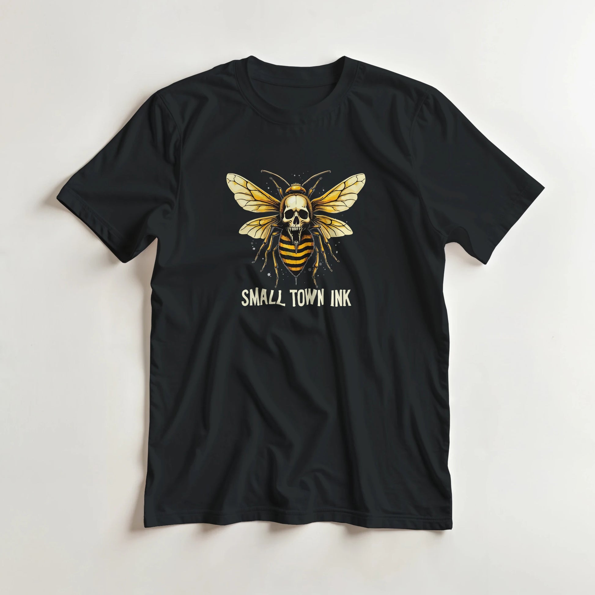 Bee with Skull - Unisex Crewneck T-shirt | Gildan® 5000 - Small Town Ink AZ - bold, fearless design