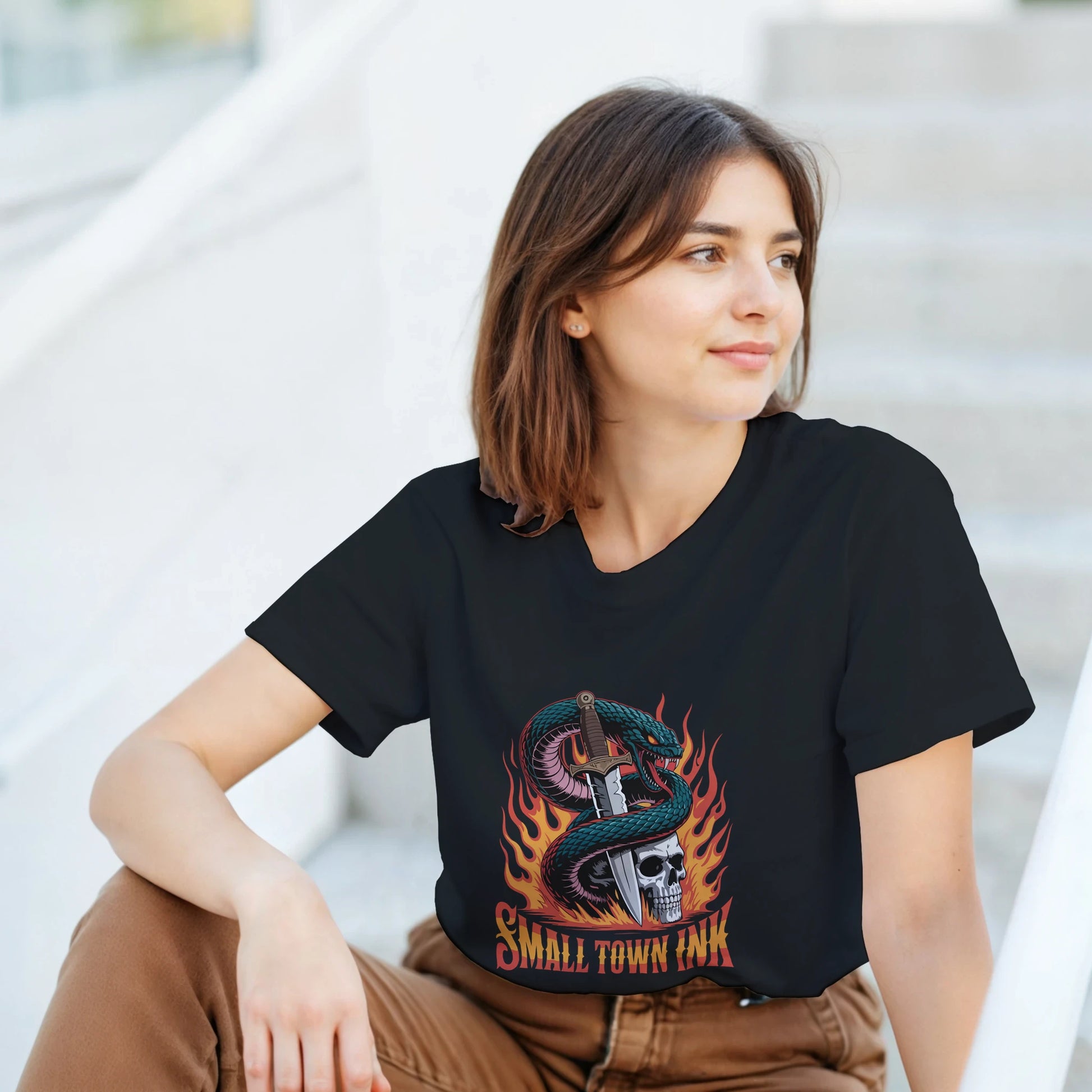 Dark Art Symbol - Unisex Crewneck T-shirt | Gildan® 5000 - Small Town Ink AZ - bold, fearless design