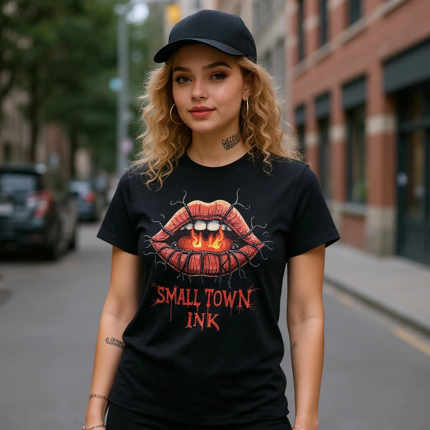 Fury Lips - Unisex Crewneck T-shirt | Gildan® 5000 - Small Town Ink AZ - bold, fearless design