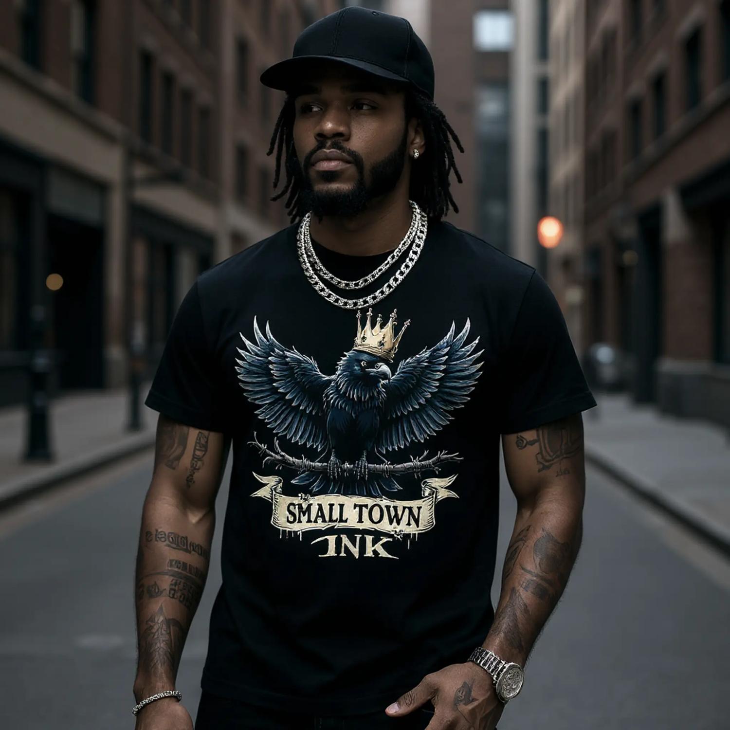 Raven's Crown - Unisex Crewneck T-shirt | Gildan® 5000 - Small Town Ink AZ - bold, fearless design