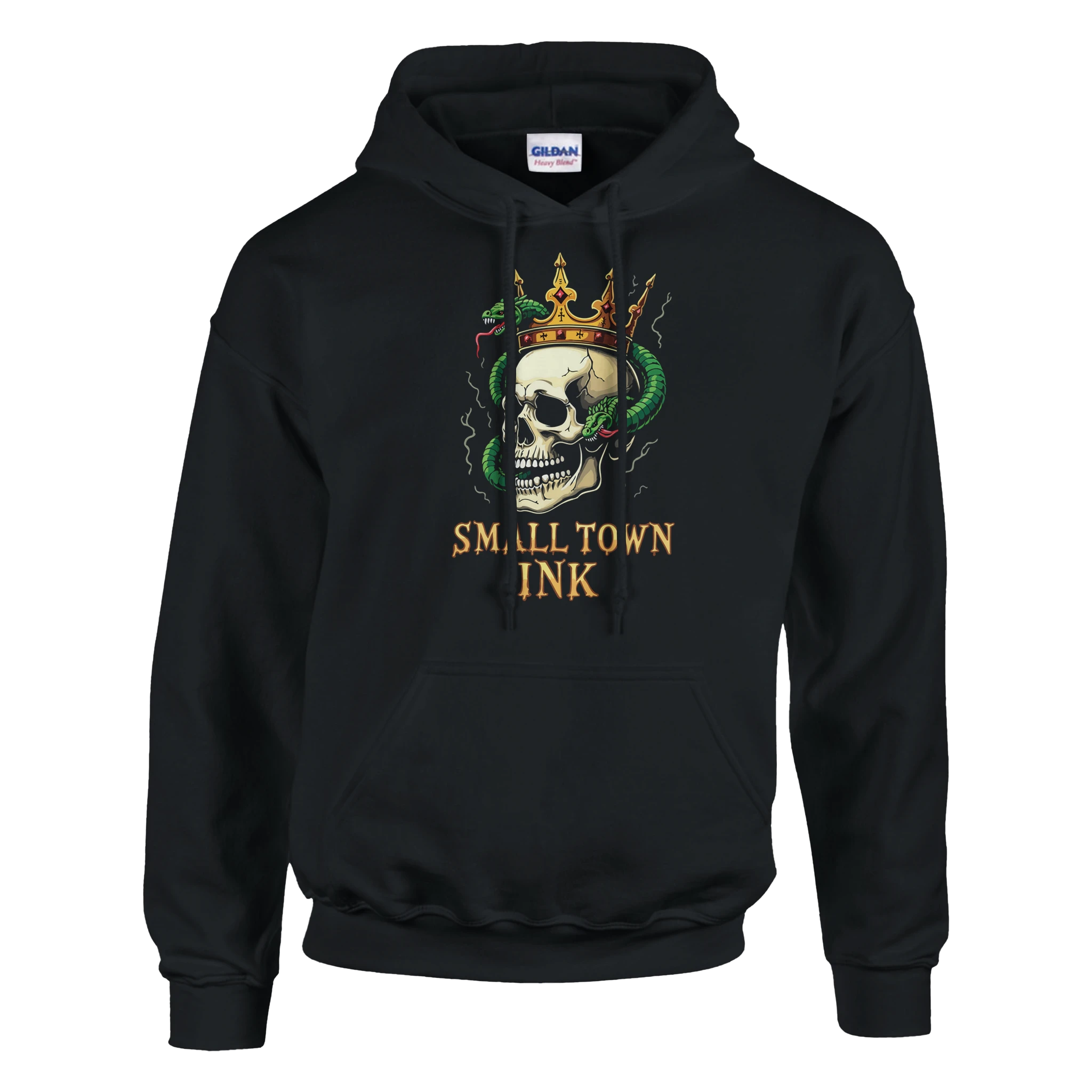 Skull and Quill - Heavy Blend Comfort Wear Hoodie - Small Town Ink AZ - bold, fearless design