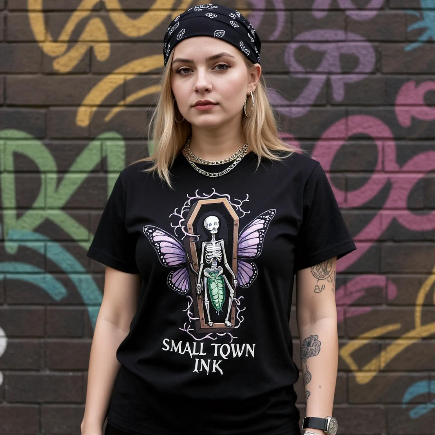 Mortal Dreams - Unisex Crewneck T-shirt | Gildan® 5000 - Small Town Ink AZ - bold, fearless design