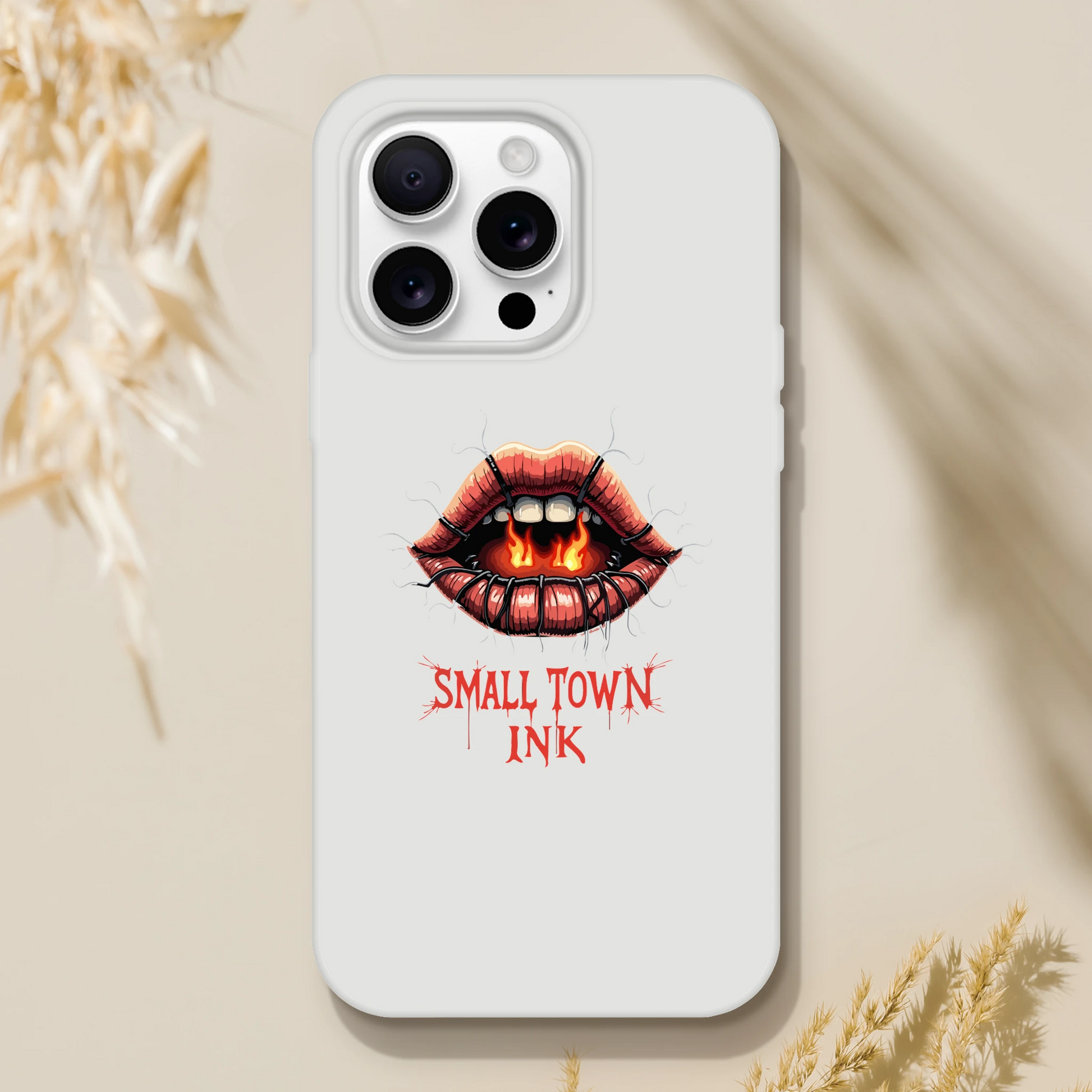 Iphone Flexi case - Small Town Ink AZ - bold, fearless design