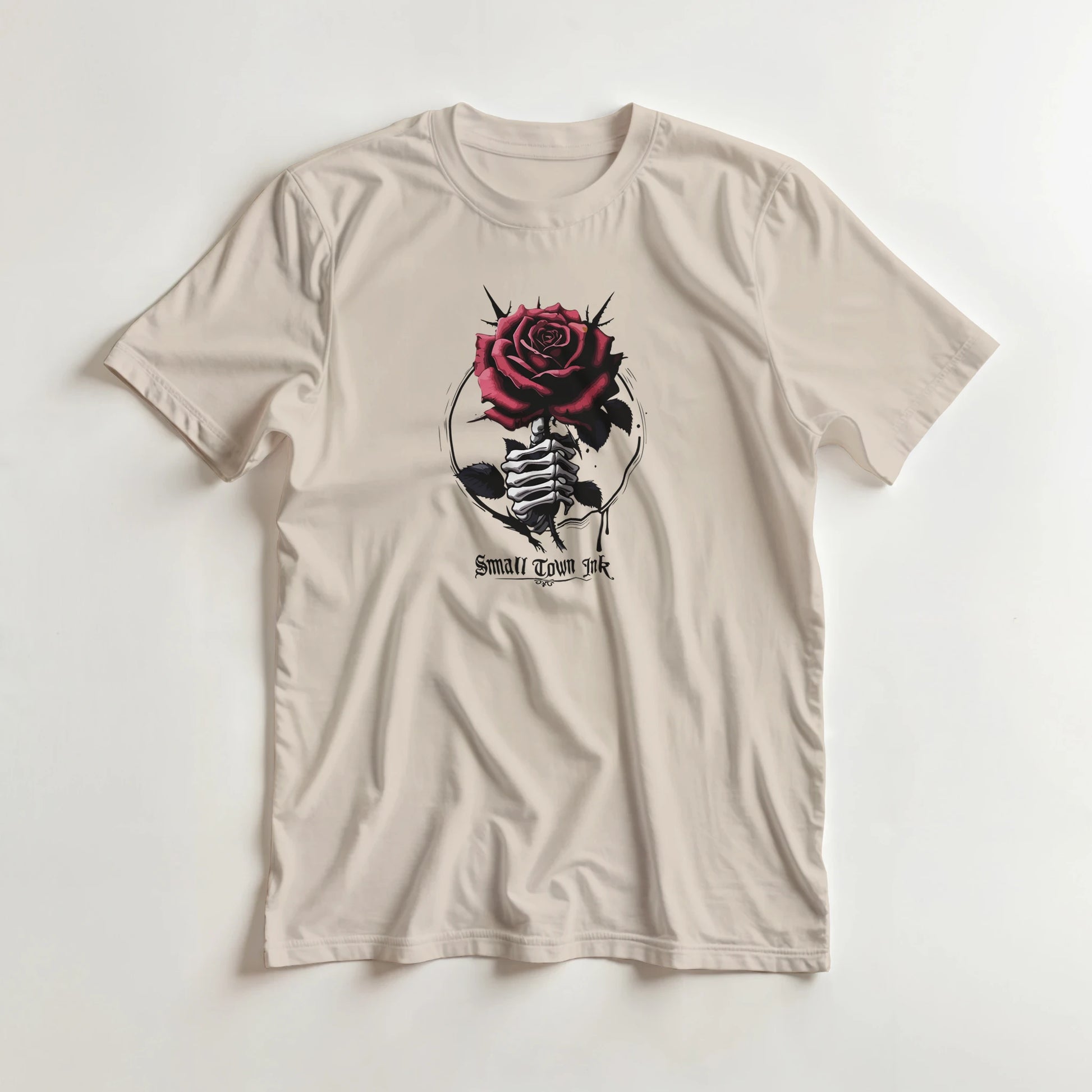 Skeleton Rose - Unisex Crewneck T-shirt | Gildan® 5000 - Small Town Ink AZ - bold, fearless design