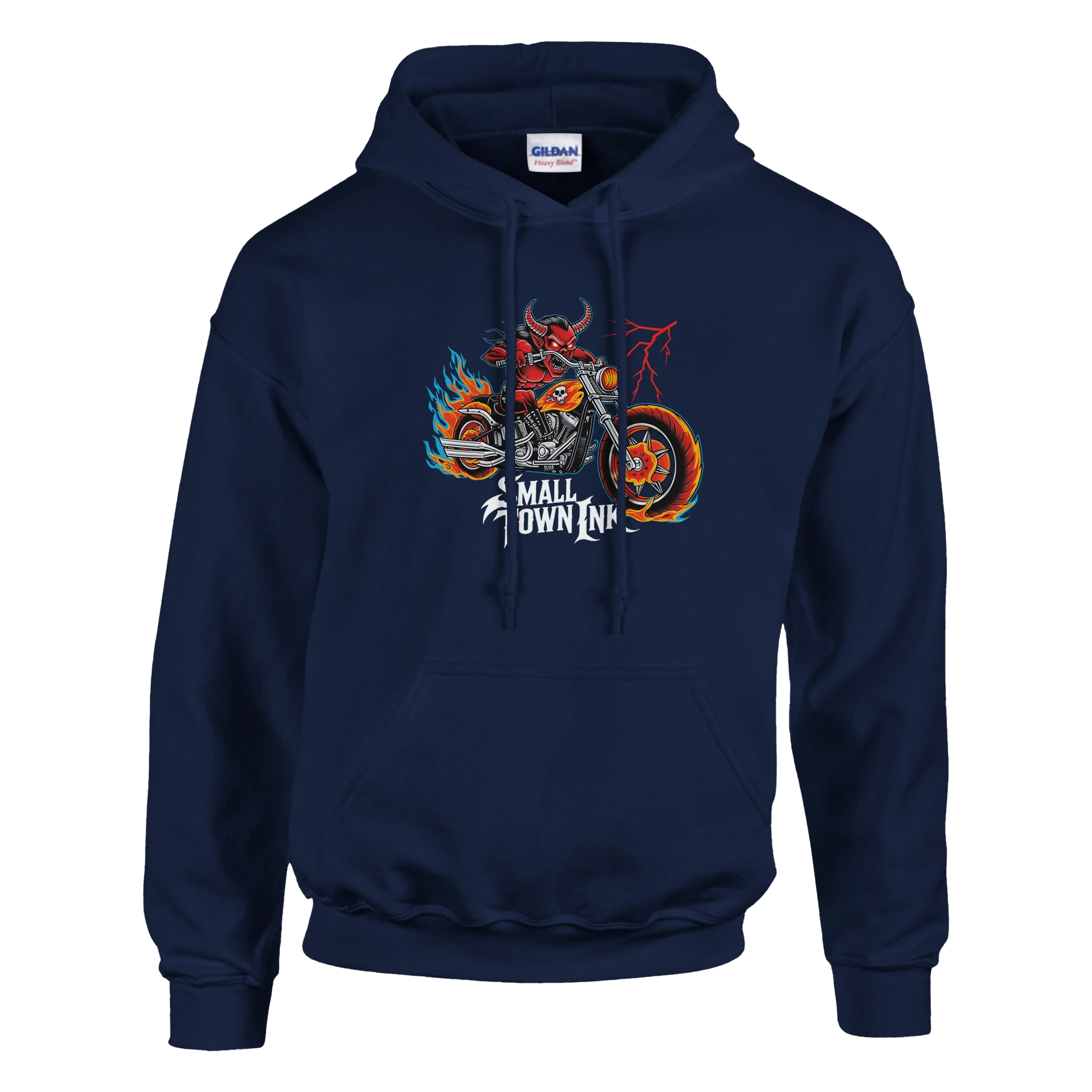 Flame Rider - Heavy Blend Comfort Wear Hoodie - Small Town Ink AZ - bold, fearless design