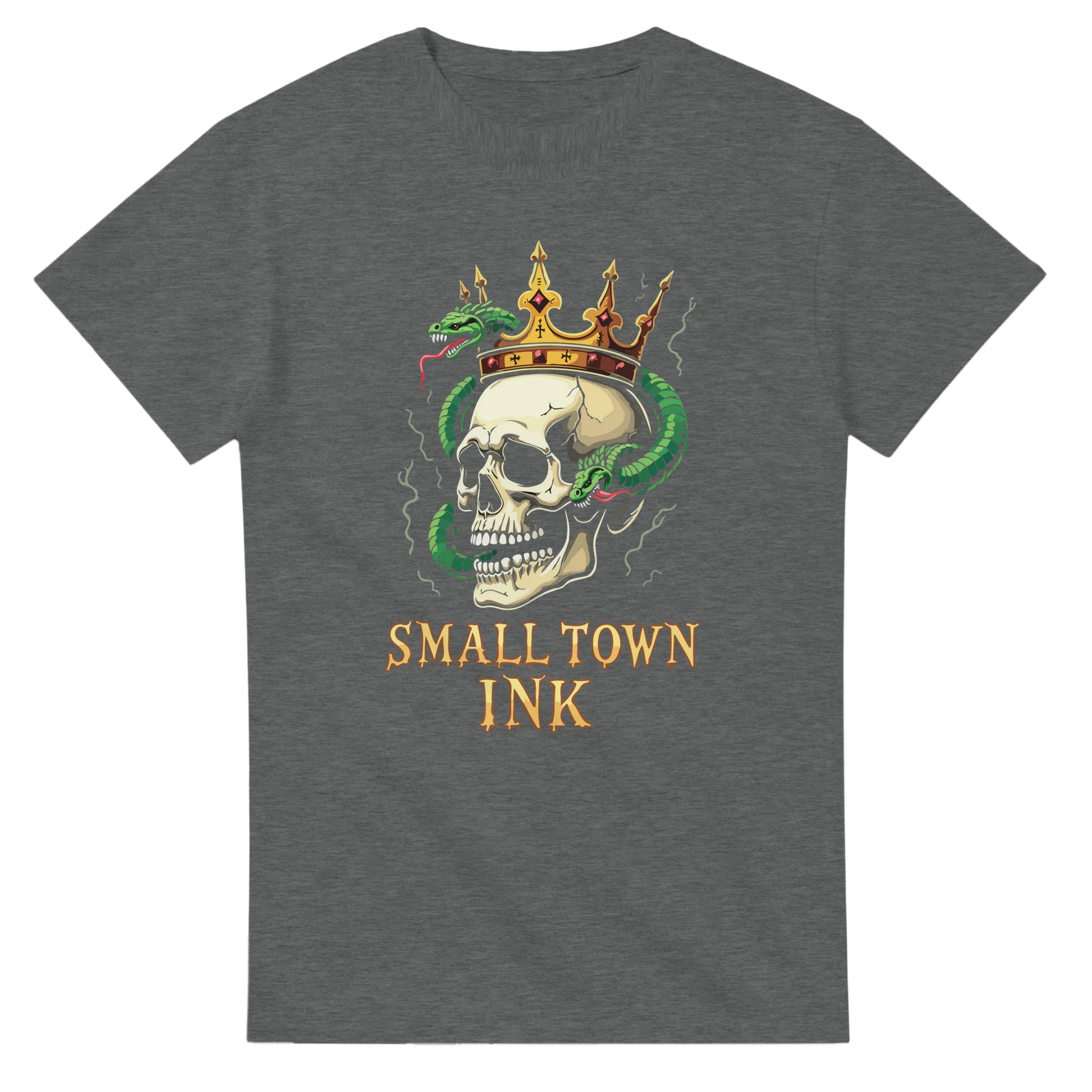 Skull and Quill - Unisex Crewneck T-shirt | Gildan® 5000 - Small Town Ink AZ - bold, fearless design