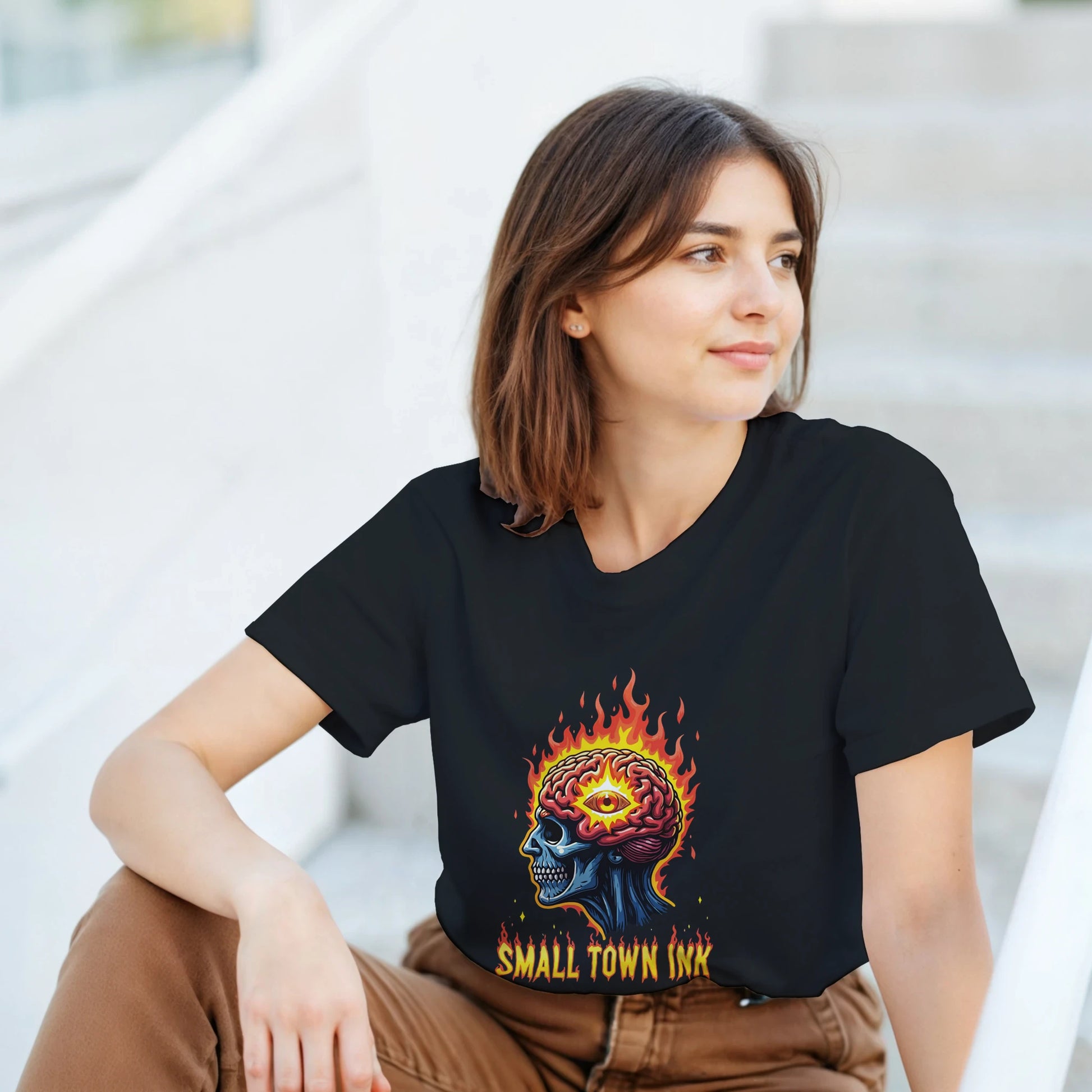 Mind on Fire - Unisex Crewneck T-shirt | Gildan® 5000 - Small Town Ink AZ - bold, fearless design