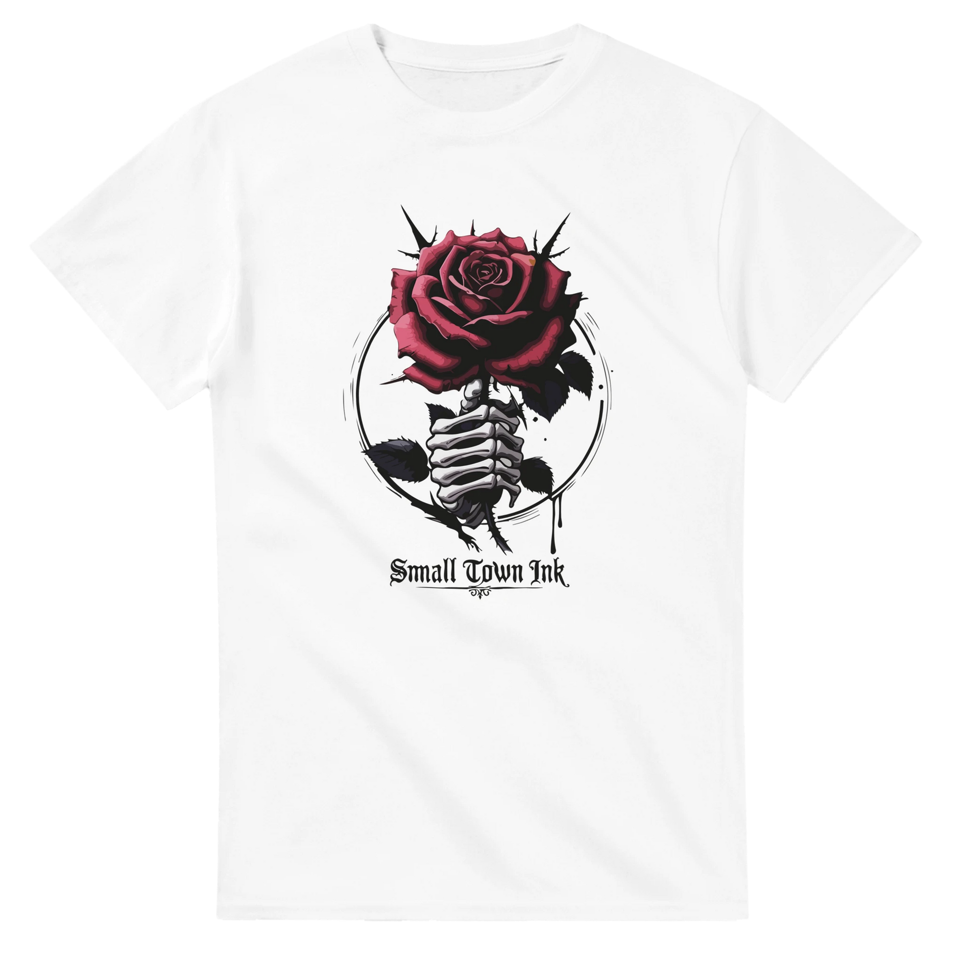 Skeleton Rose - Unisex Crewneck T-shirt | Gildan® 5000 - Small Town Ink AZ - bold, fearless design